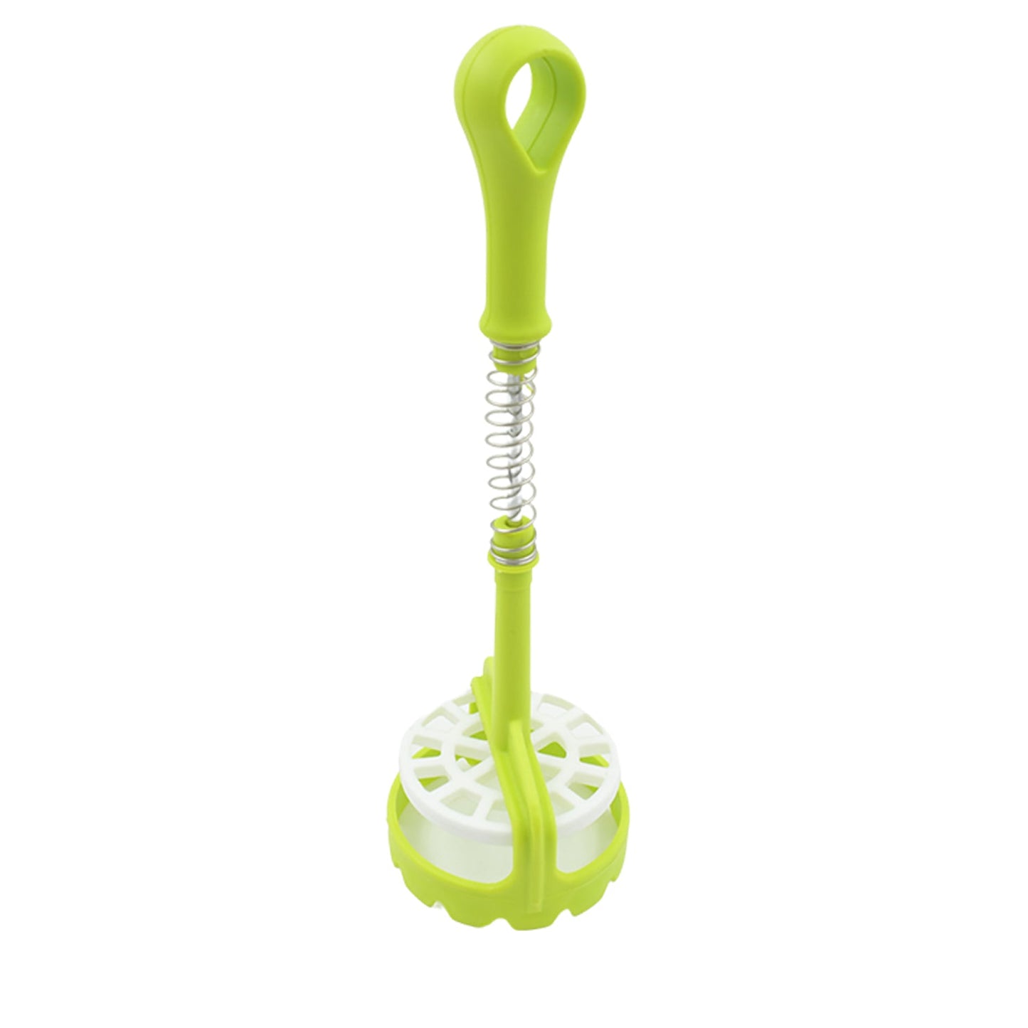 The versatile potato masher shown mashing sweet potatoes in a bowl.