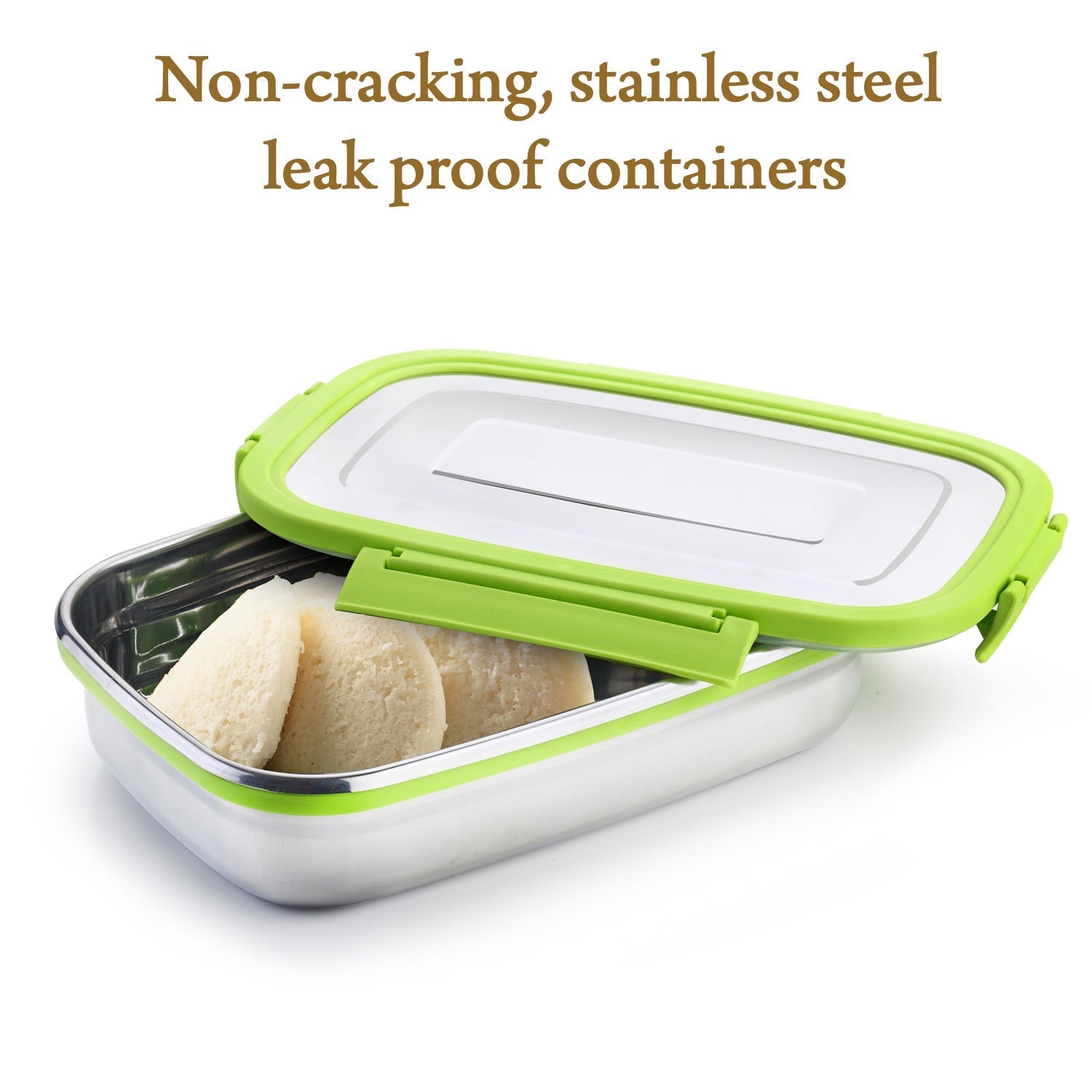 Securely closed Ganesh Stainless Steel Lunch Pack, ideal for travel.