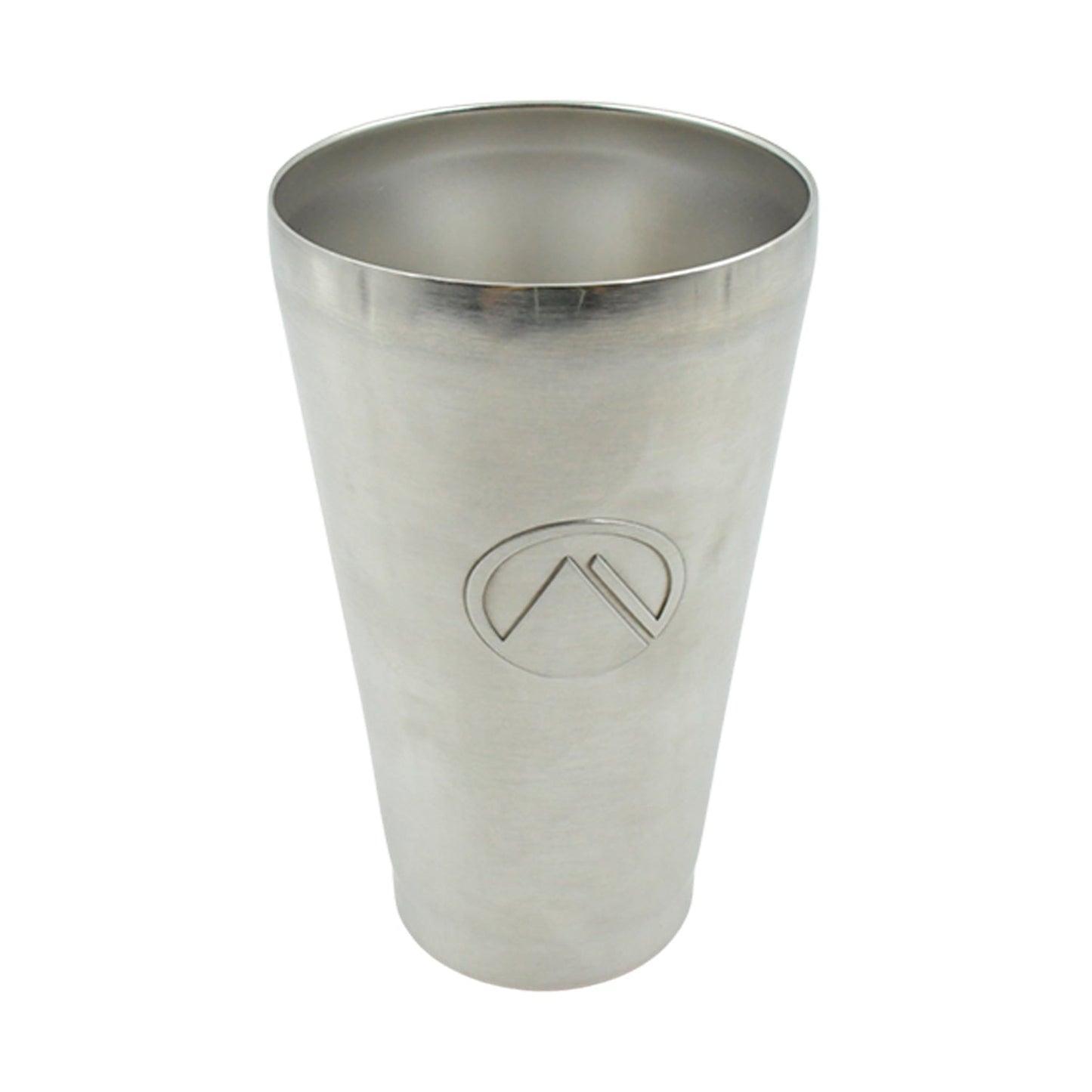 The stainless steel travel mug showcased with its secure, spill-proof lid.