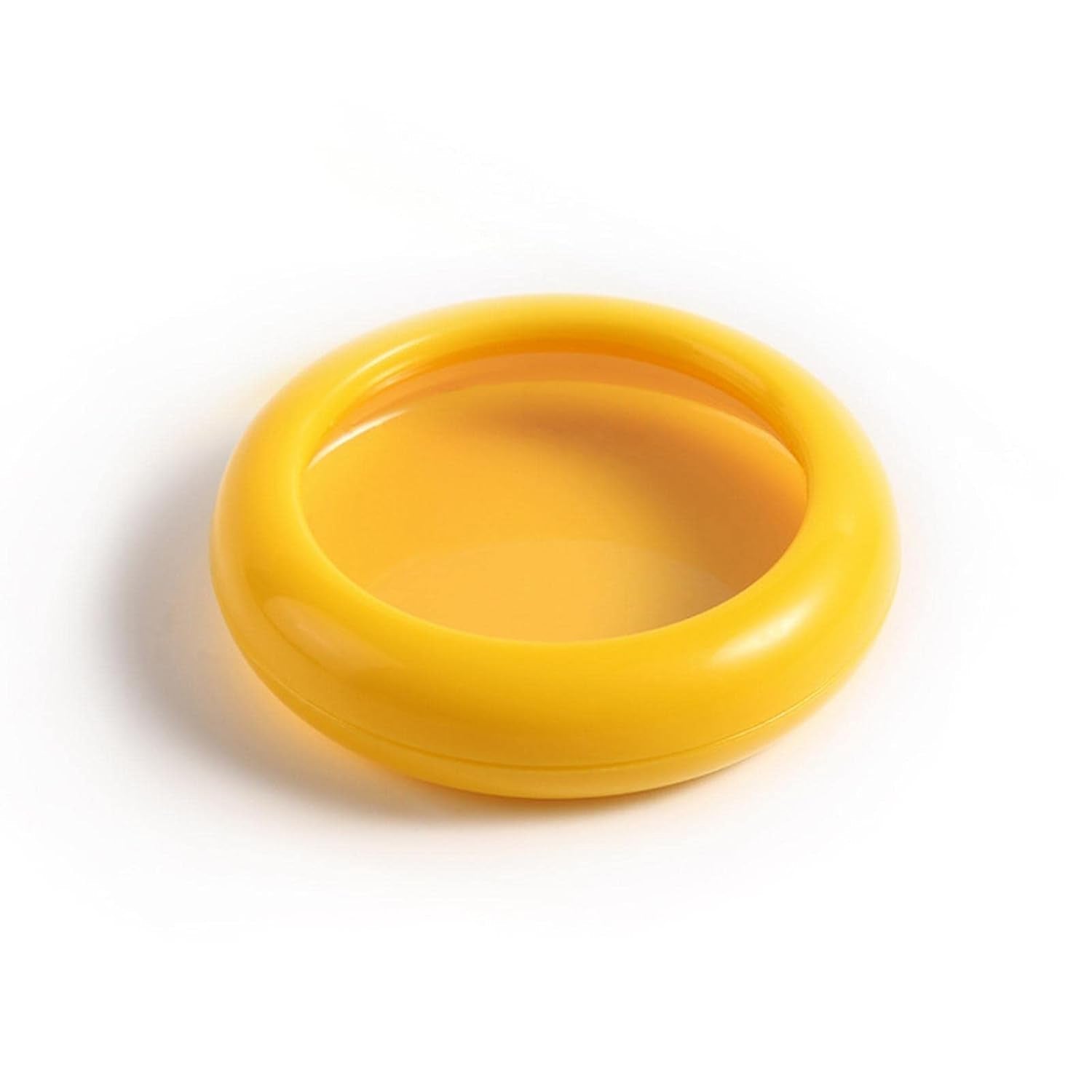 Empty yellow fruit saver container, showing the food-grade interior.