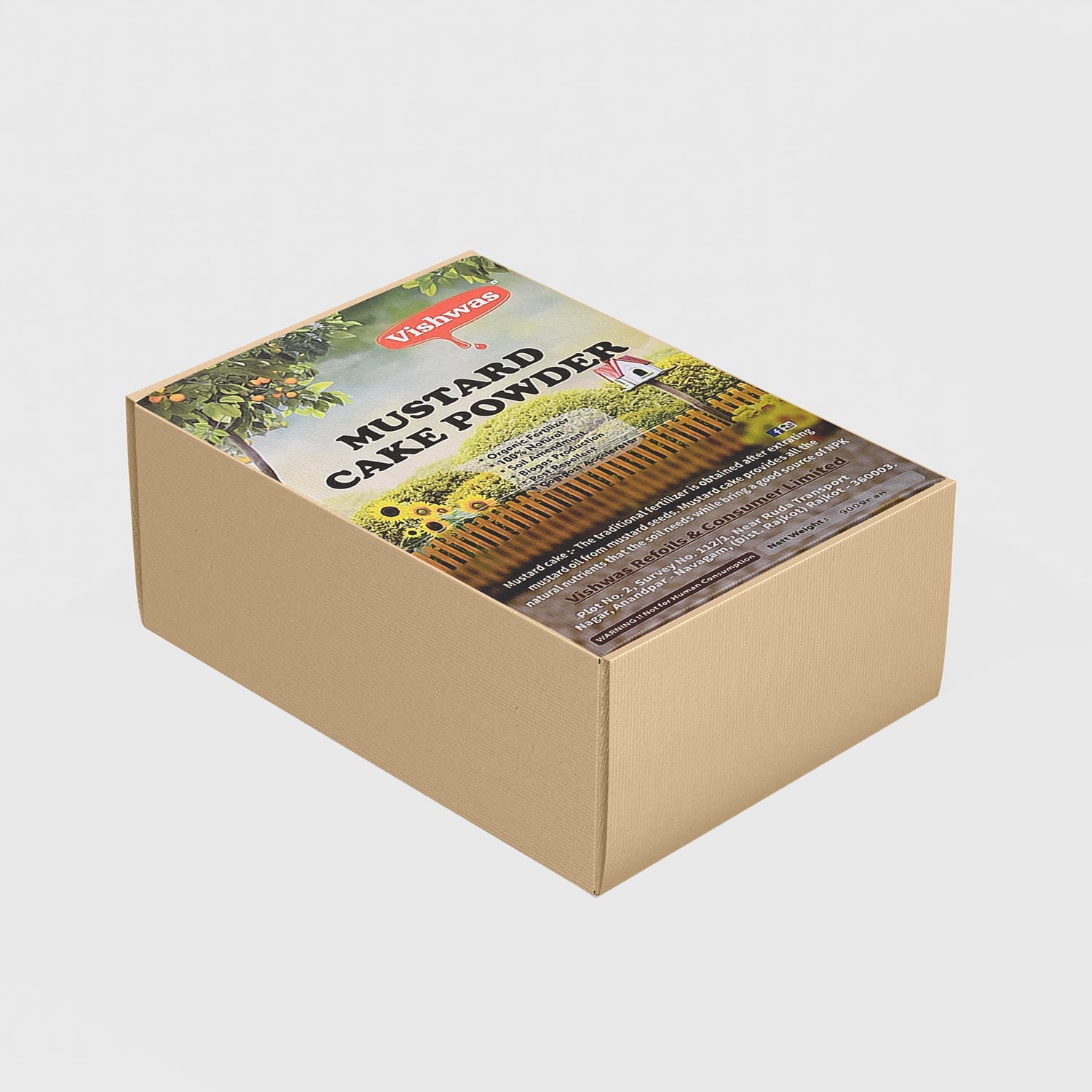 Pot nurture with mustard cake fertilizer for healthier plants