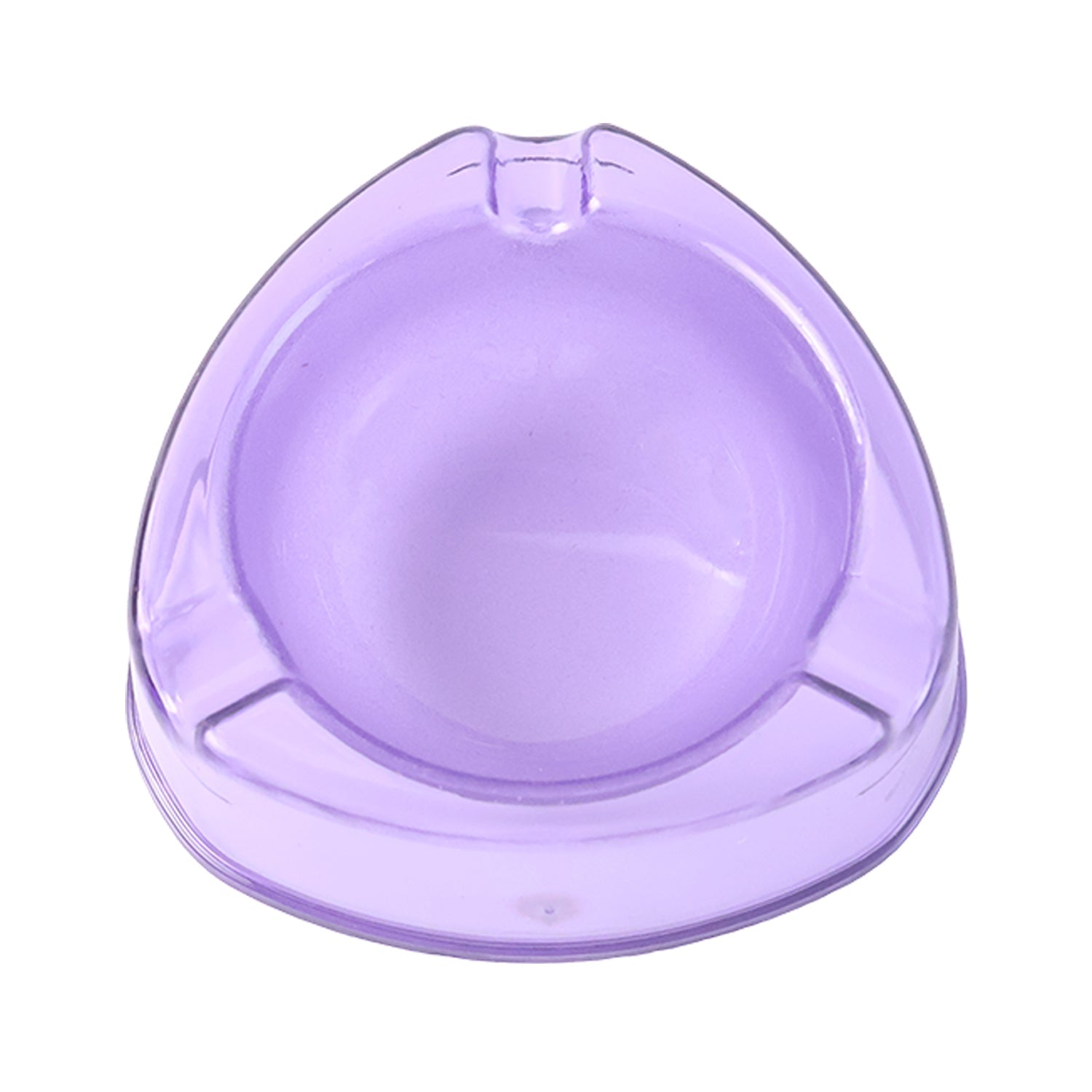Unbreakable transparent purple plastic ashtray with stylish design