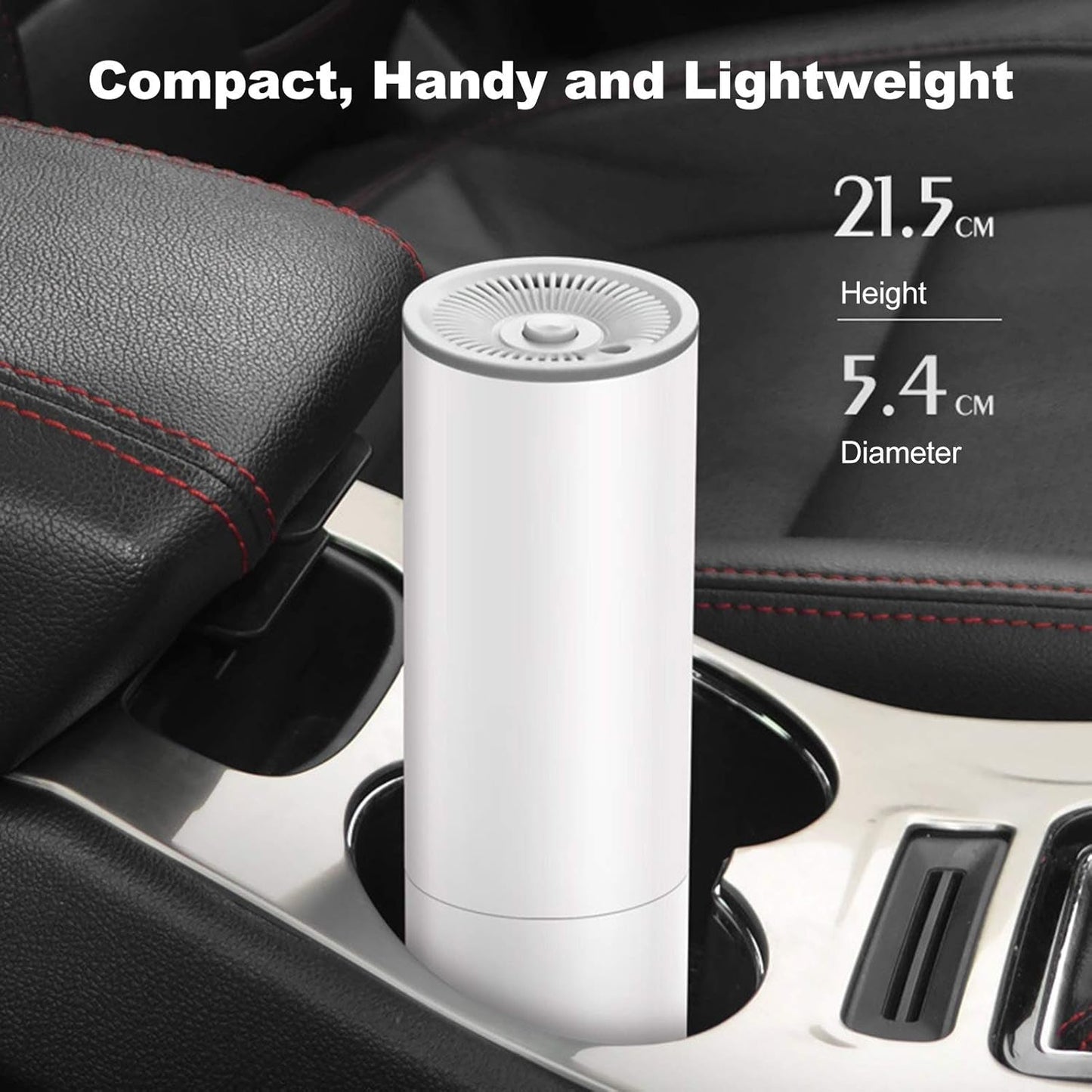 Powerful portable car vacuum cleaner effortlessly cleaning car floor mats.