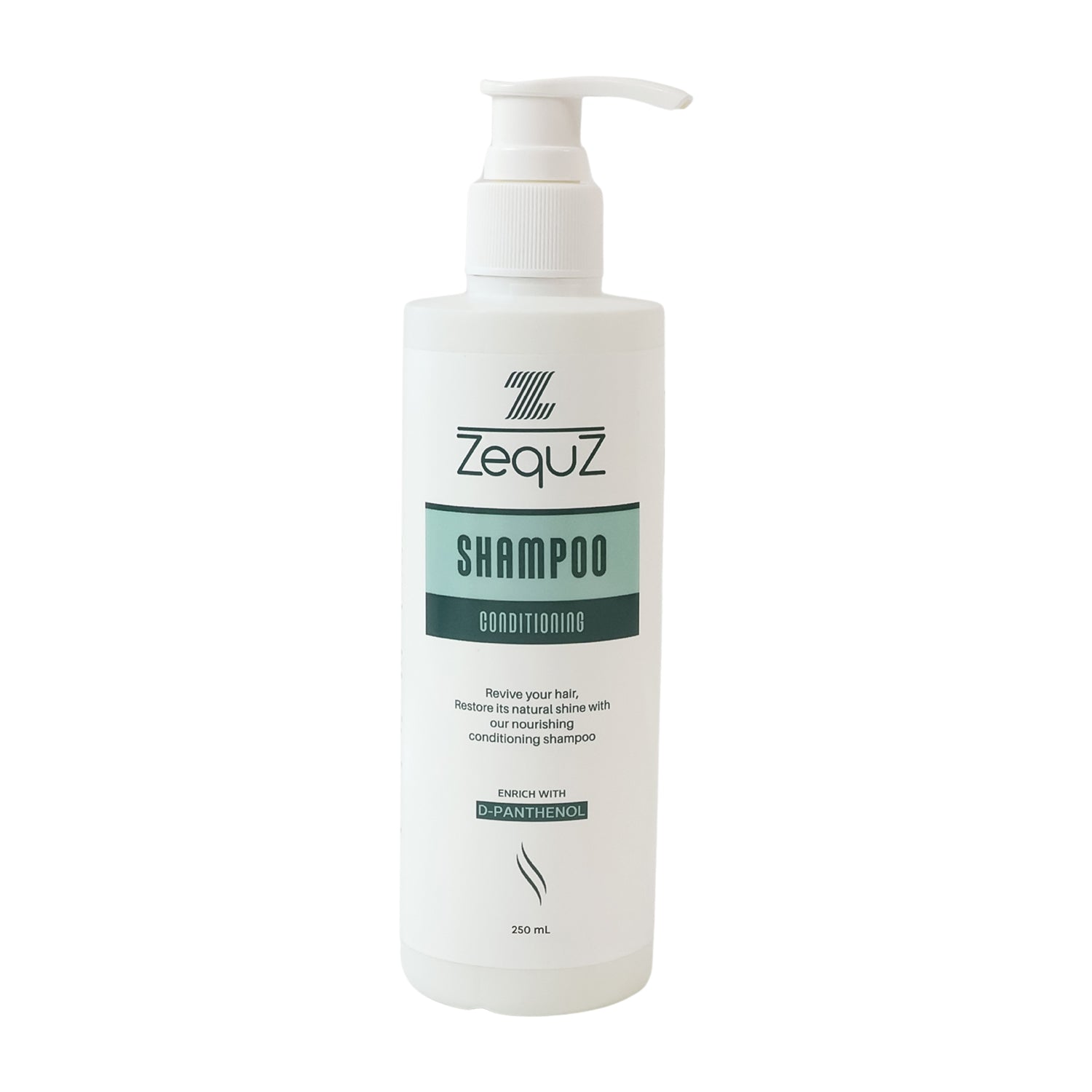 Zequz deep conditioning shampoo designed to reduce frizz and strengthen hair