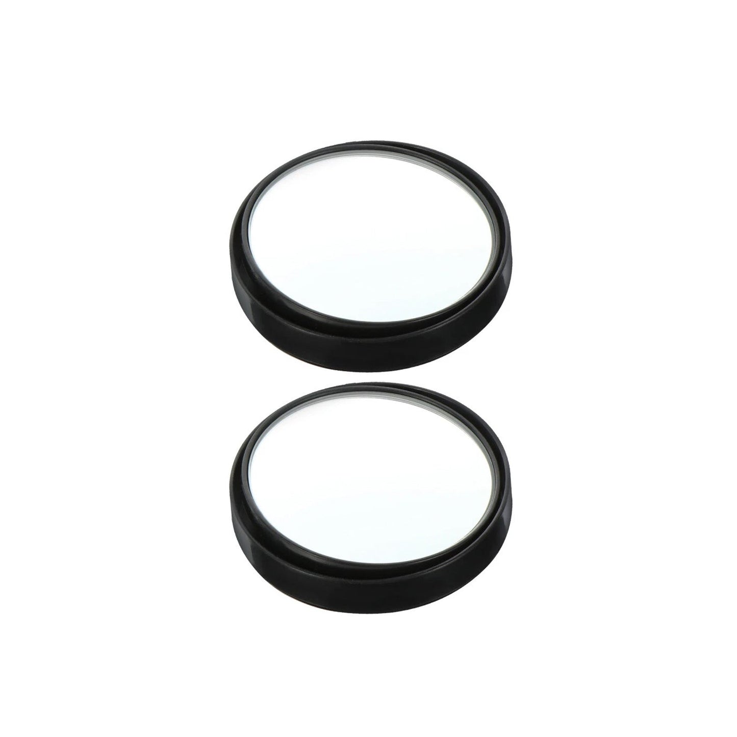 Pair of universal car blind spot convex mirrors with adhesive backing