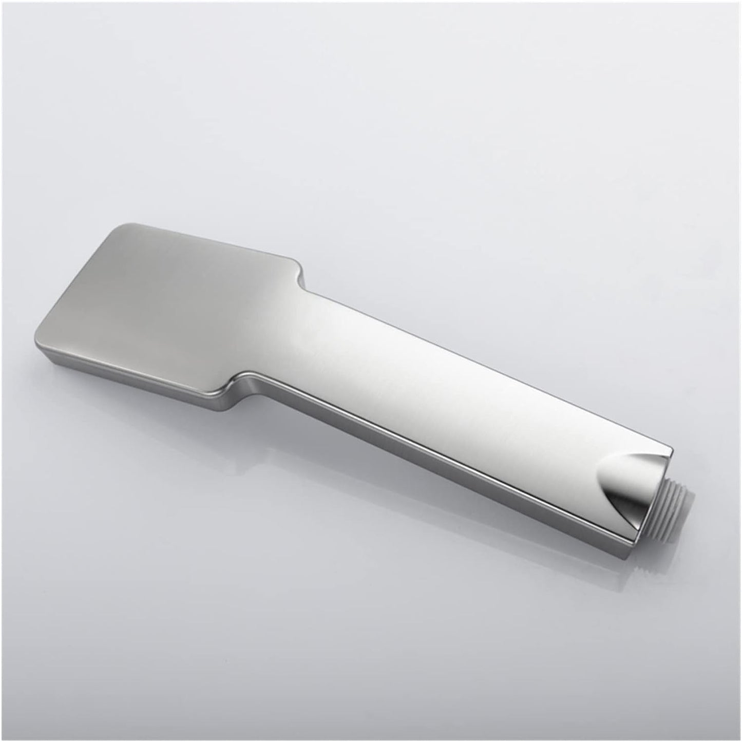 Angled view of the shower head delivering a strong, consistent water flow.