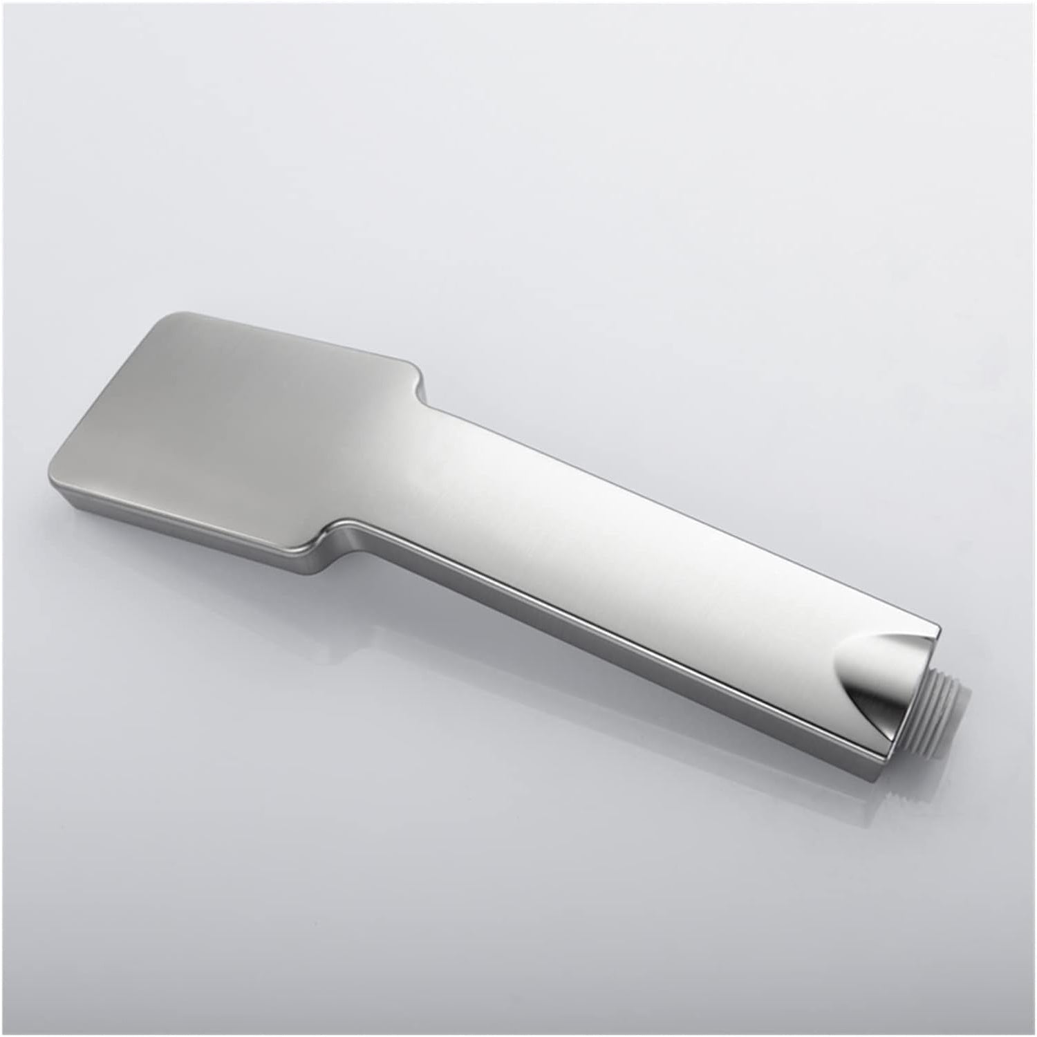 Angled view of the shower head delivering a strong, consistent water flow.