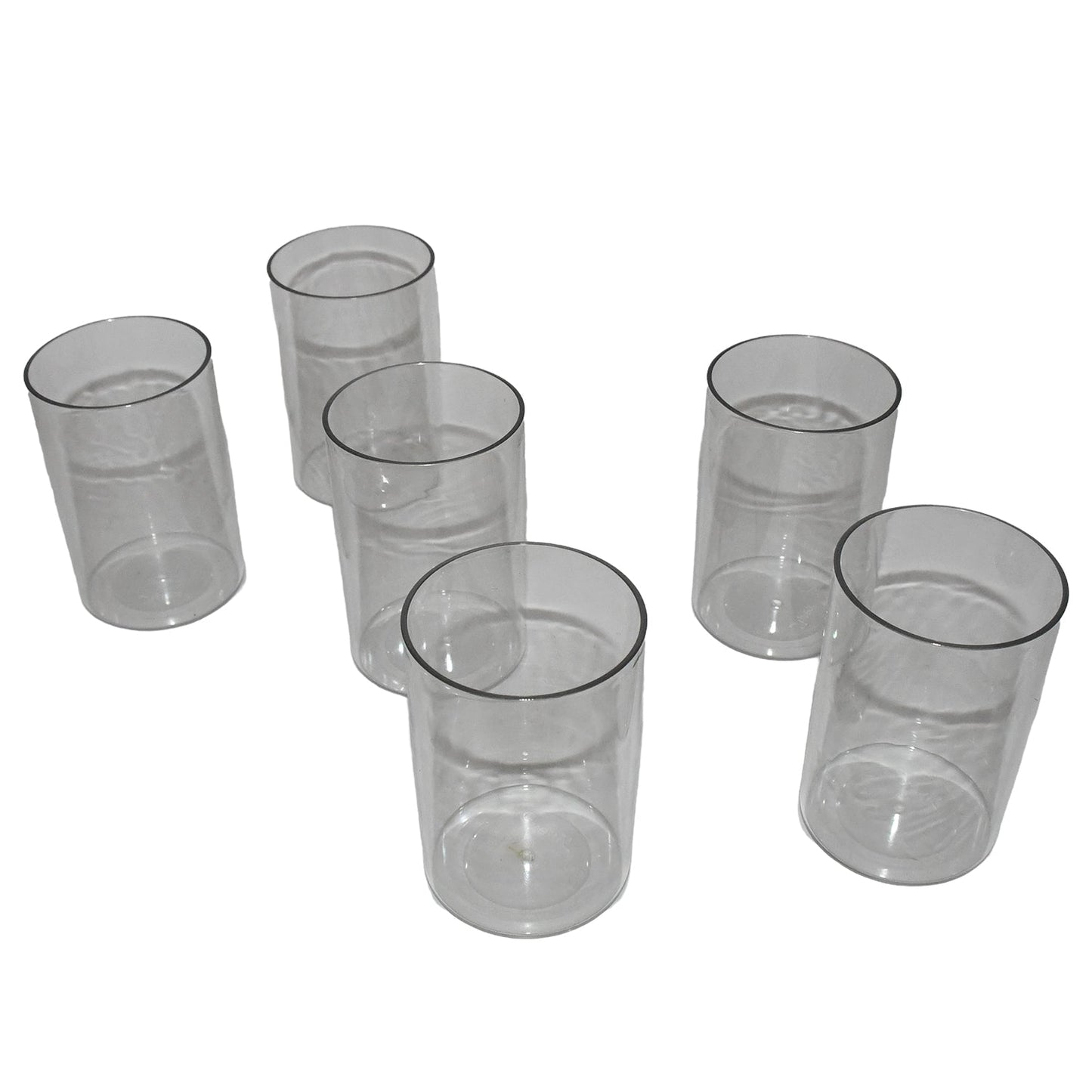 Break-resistant crystal clear plastic tumblers for safe drinking