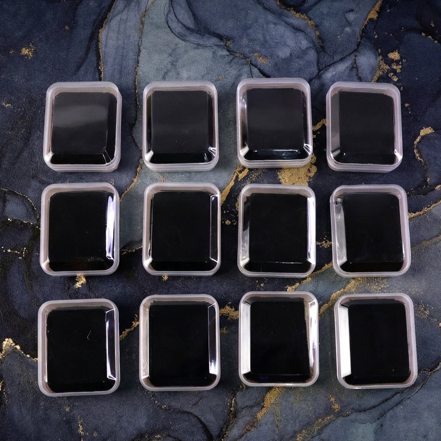 Back view showing 12 mini jewellery boxes for secure, elegant storage