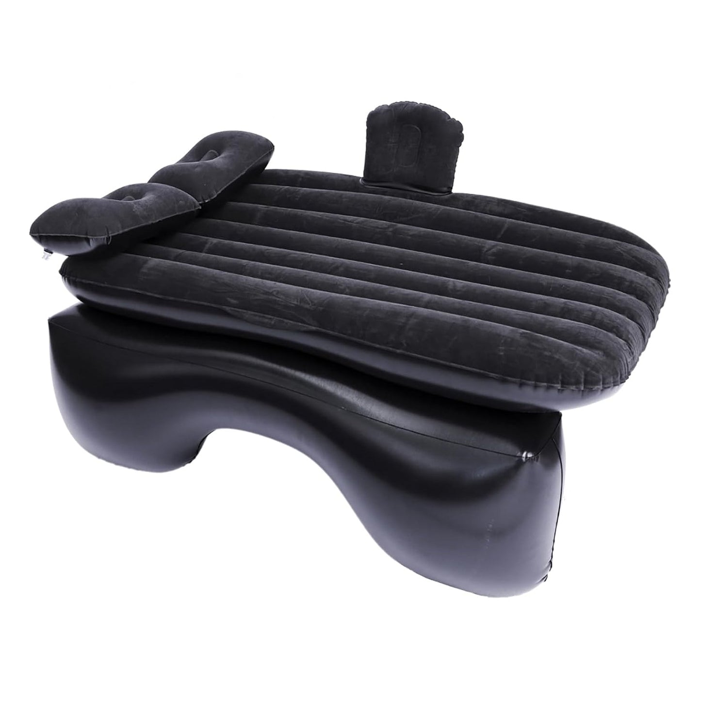 Inflatable car bed mattress providing comfortable resting space for back seat