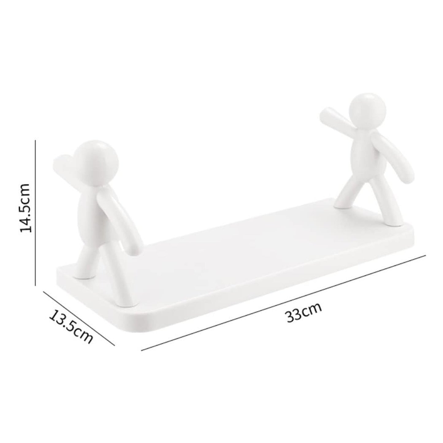 A single floating wall shelf used as a functional display area for small home accents.
