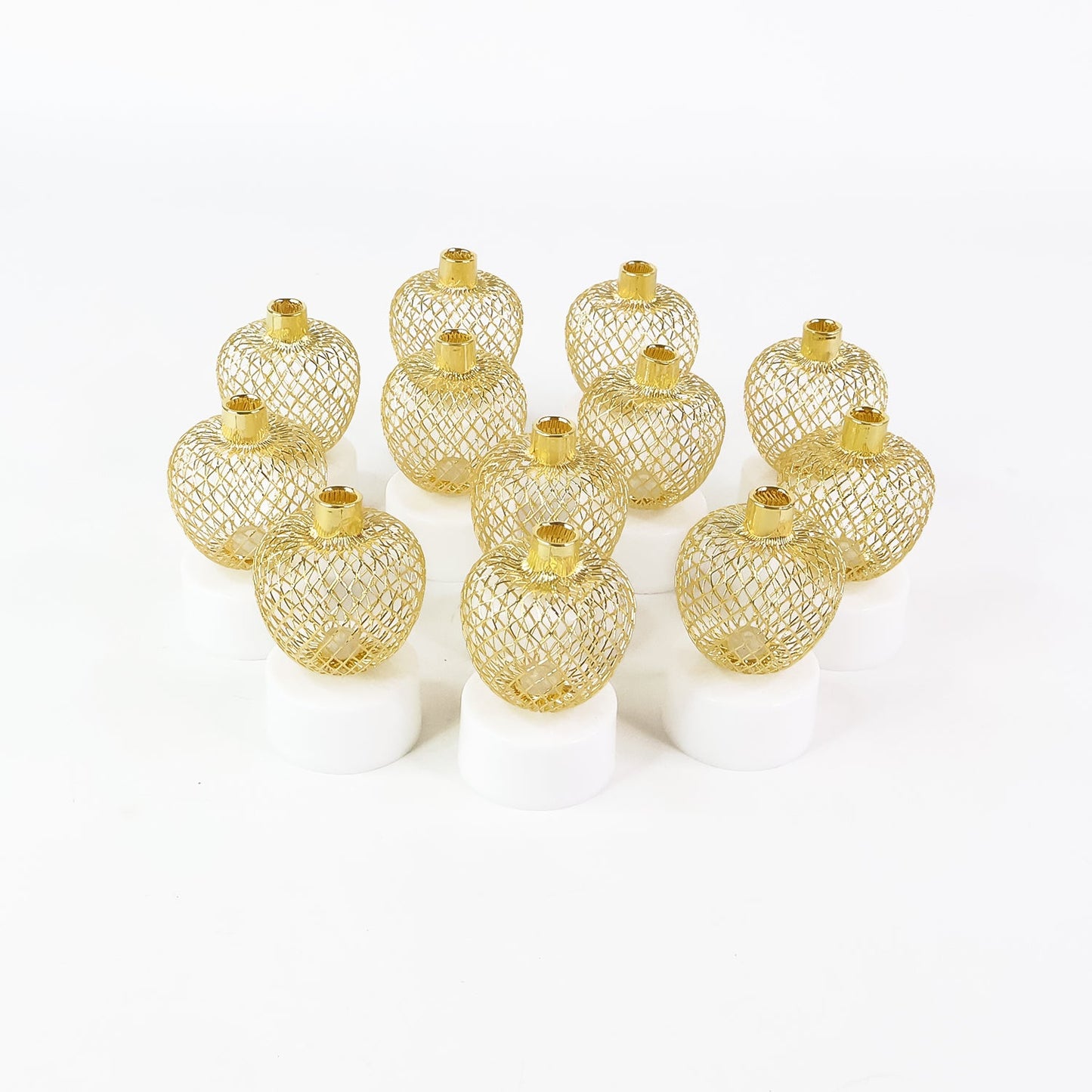 Warm glowing apple shape LED tealight candle for festival decoration