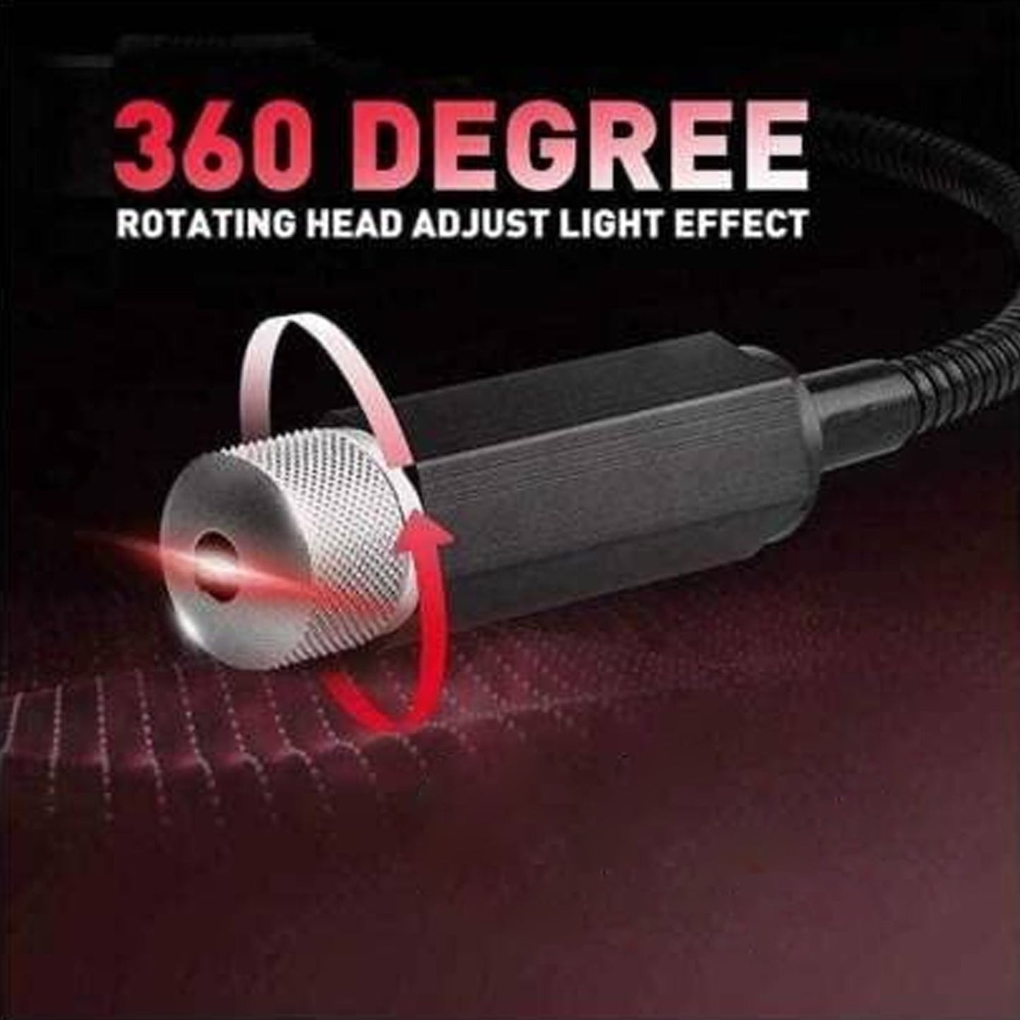 The ambient car lighting from the galaxy light for car creating a relaxed mood.
