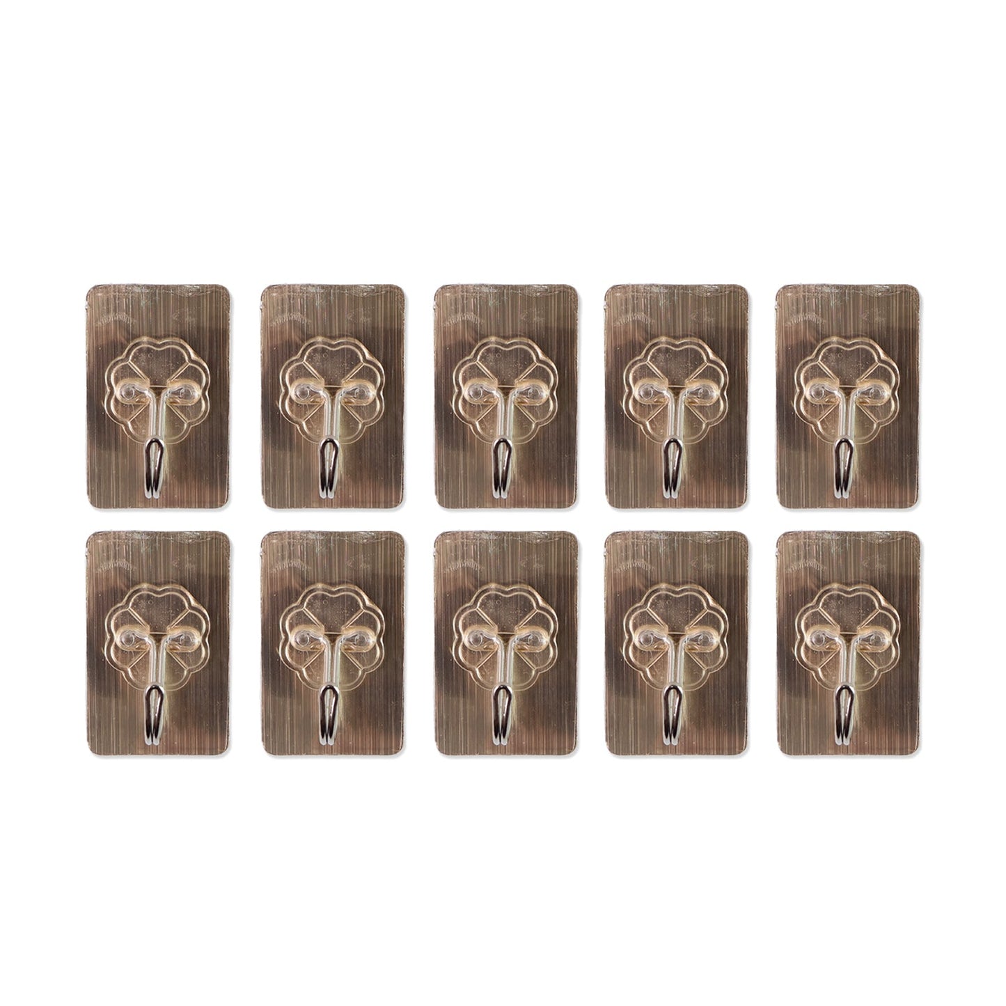 Kitchen and bathroom adhesive plastic hooks set