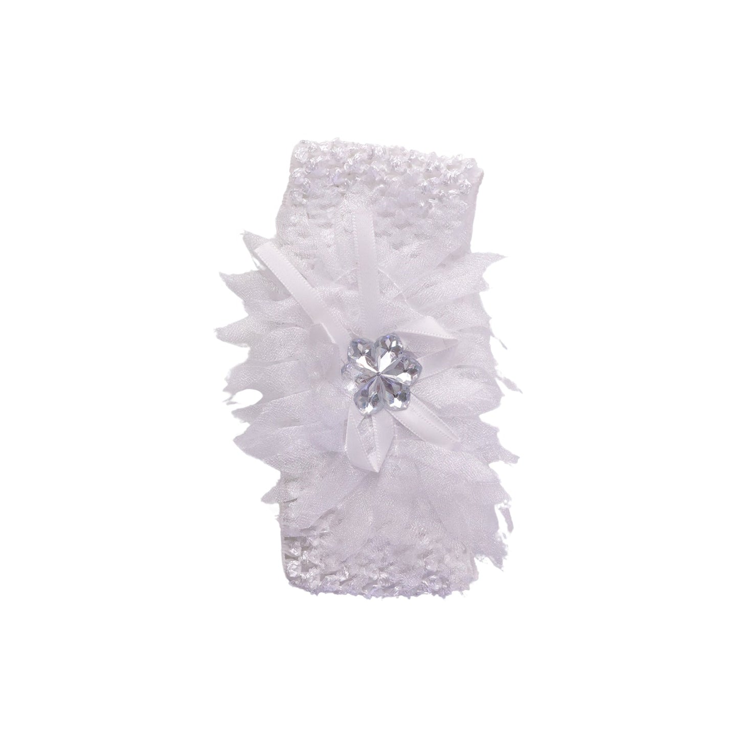 Lightweight elastic baby headband with floral design