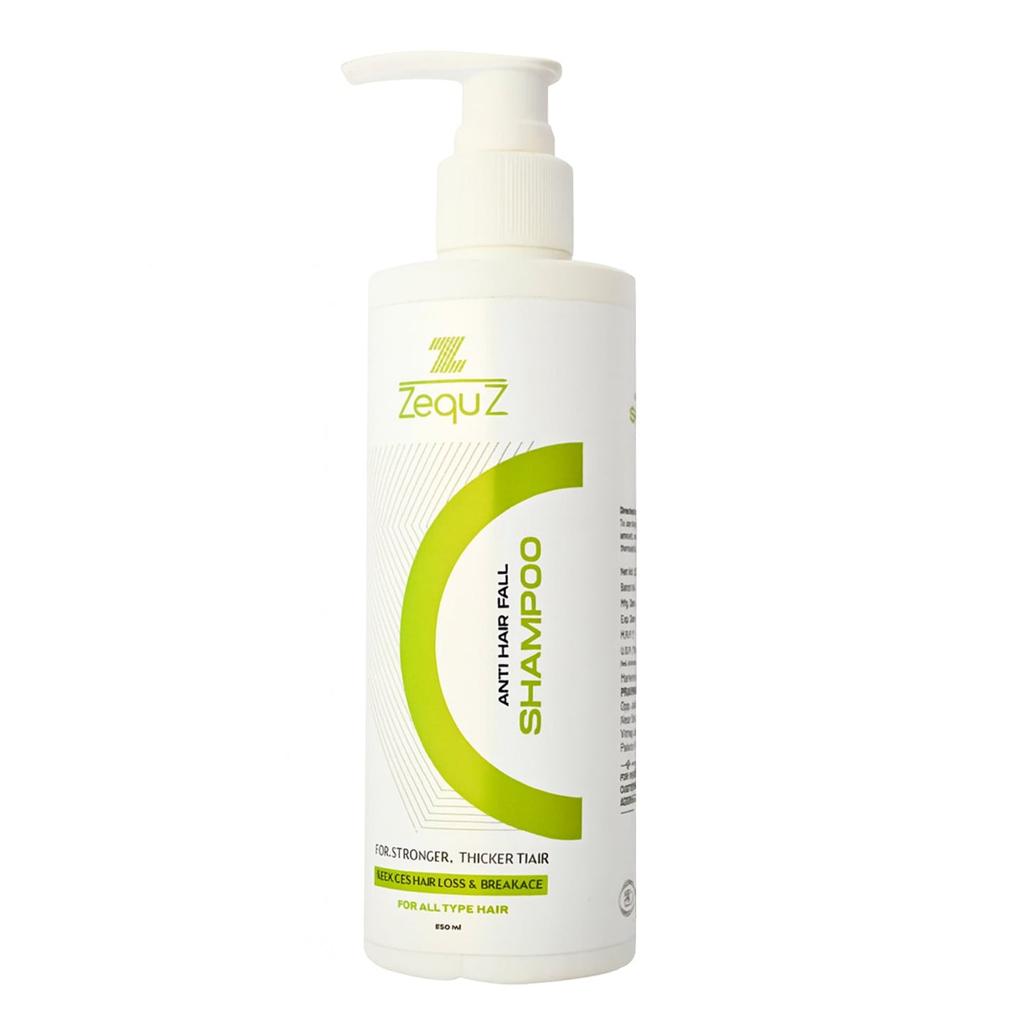 Anti hair fall shampoo bottle displayed on white background