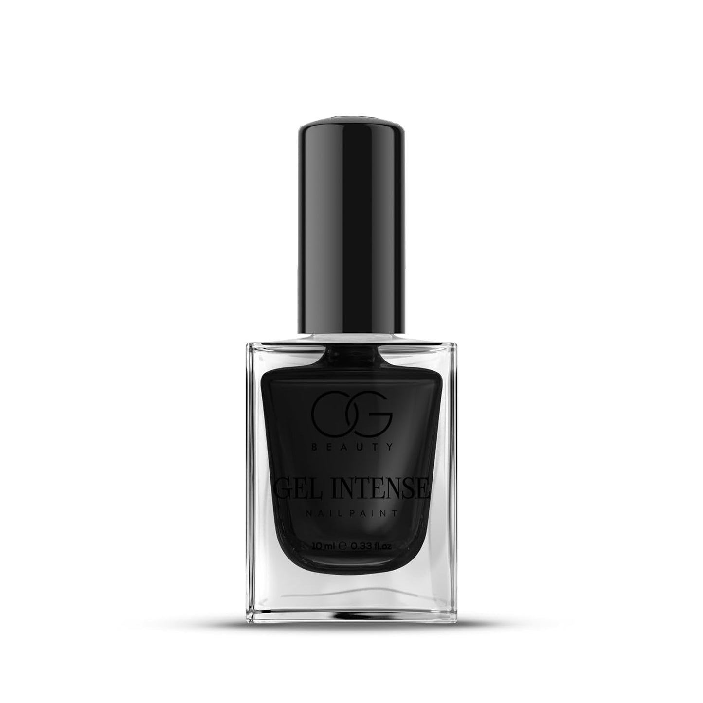 Woman admiring her freshly painted nails with quick-dry Black Gel Nail Polish.