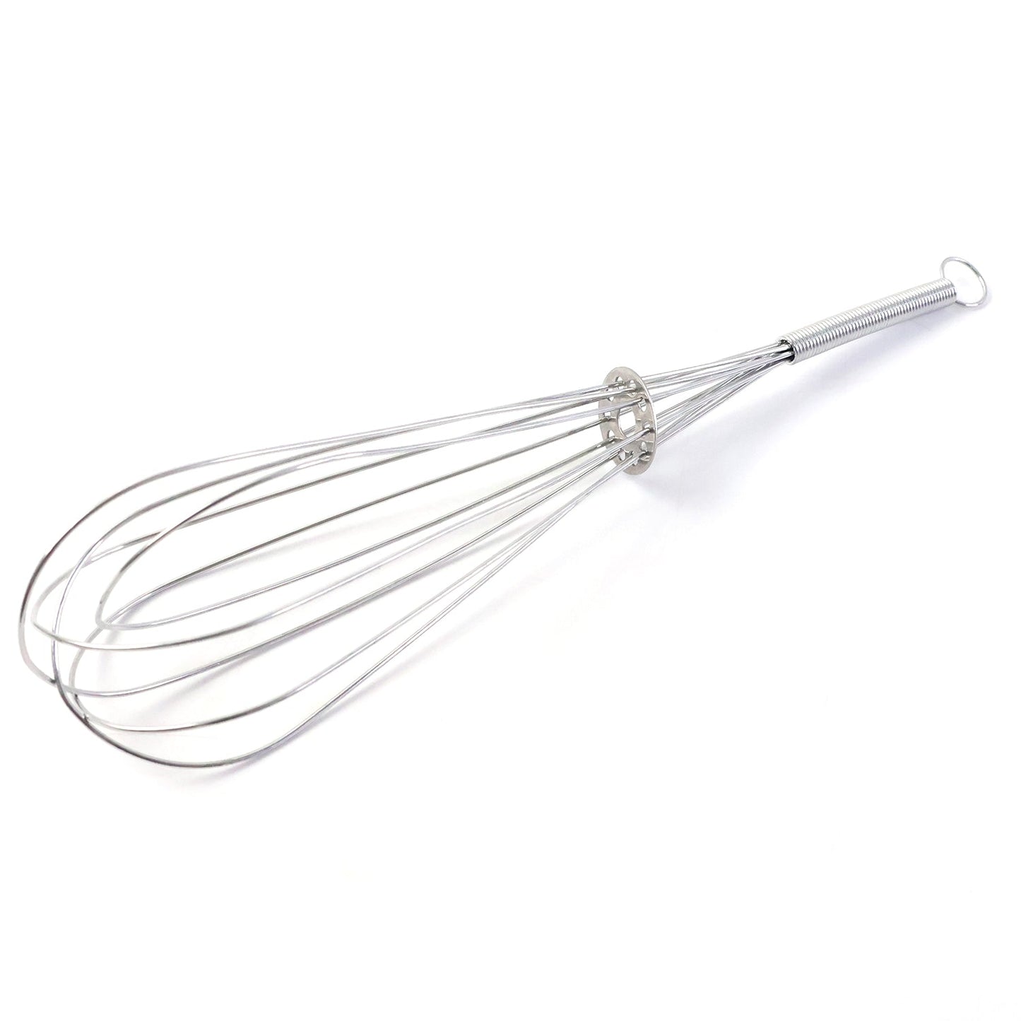 Wire whisk used as egg beater for mixing and aerating ingredients