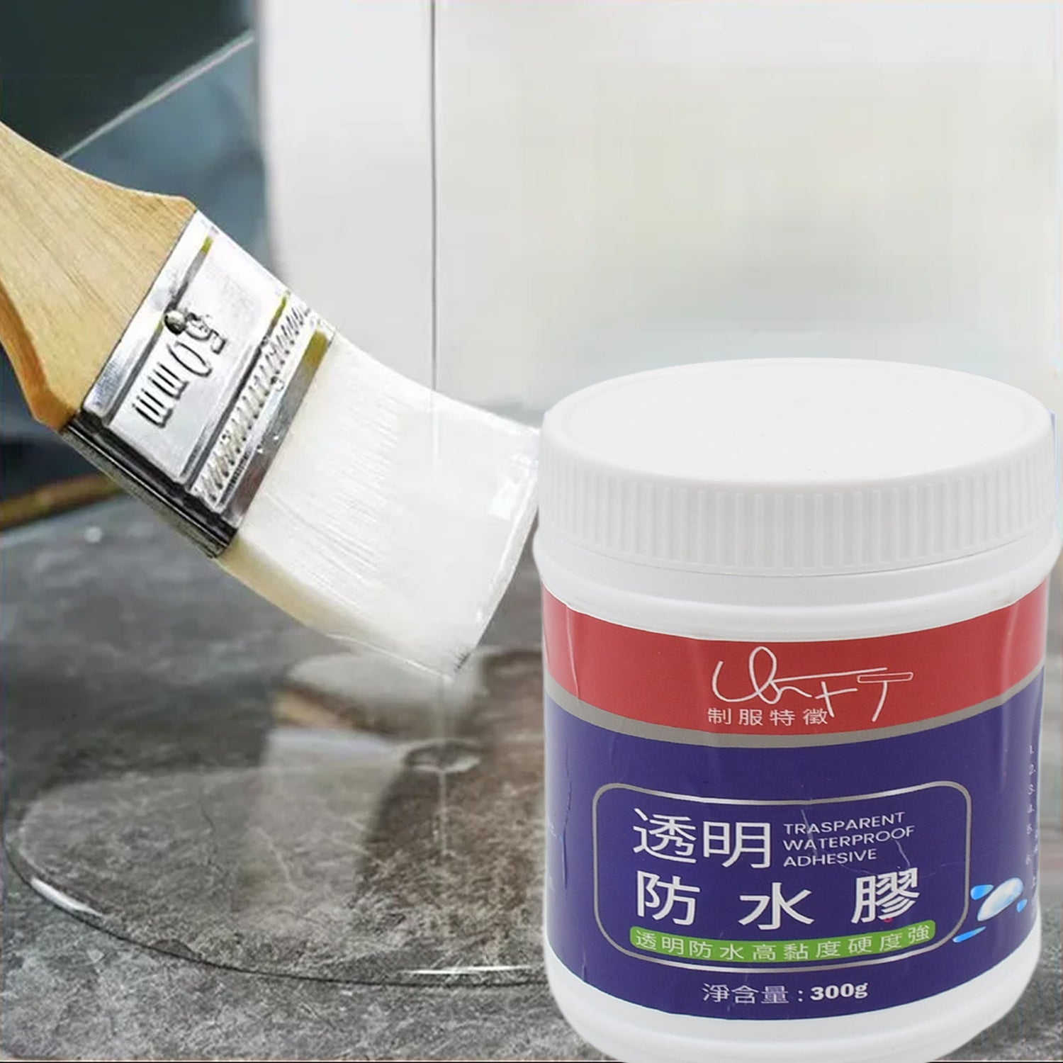 Craftily anti-leakage agent shown in clear liquid form, ready for application.