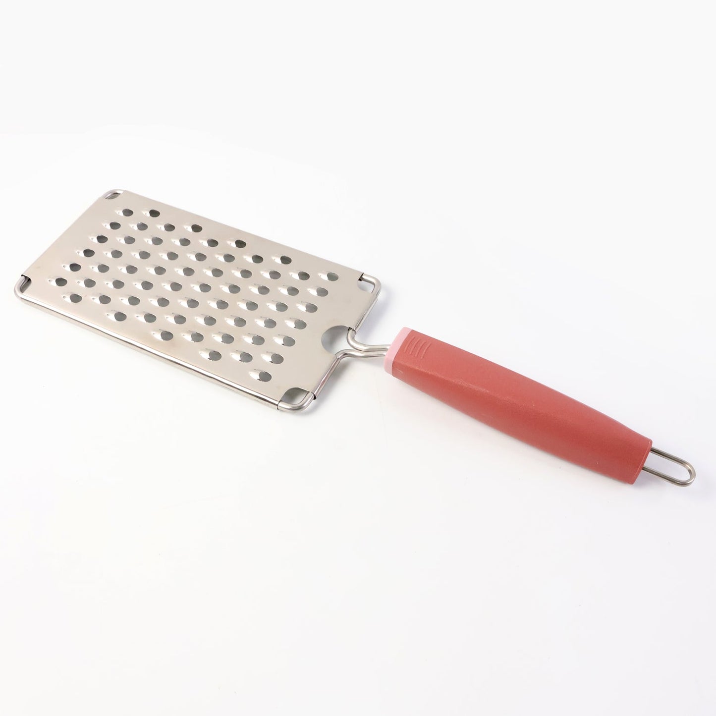 Stainless steel vegetable grater with non-slip soft grip handle