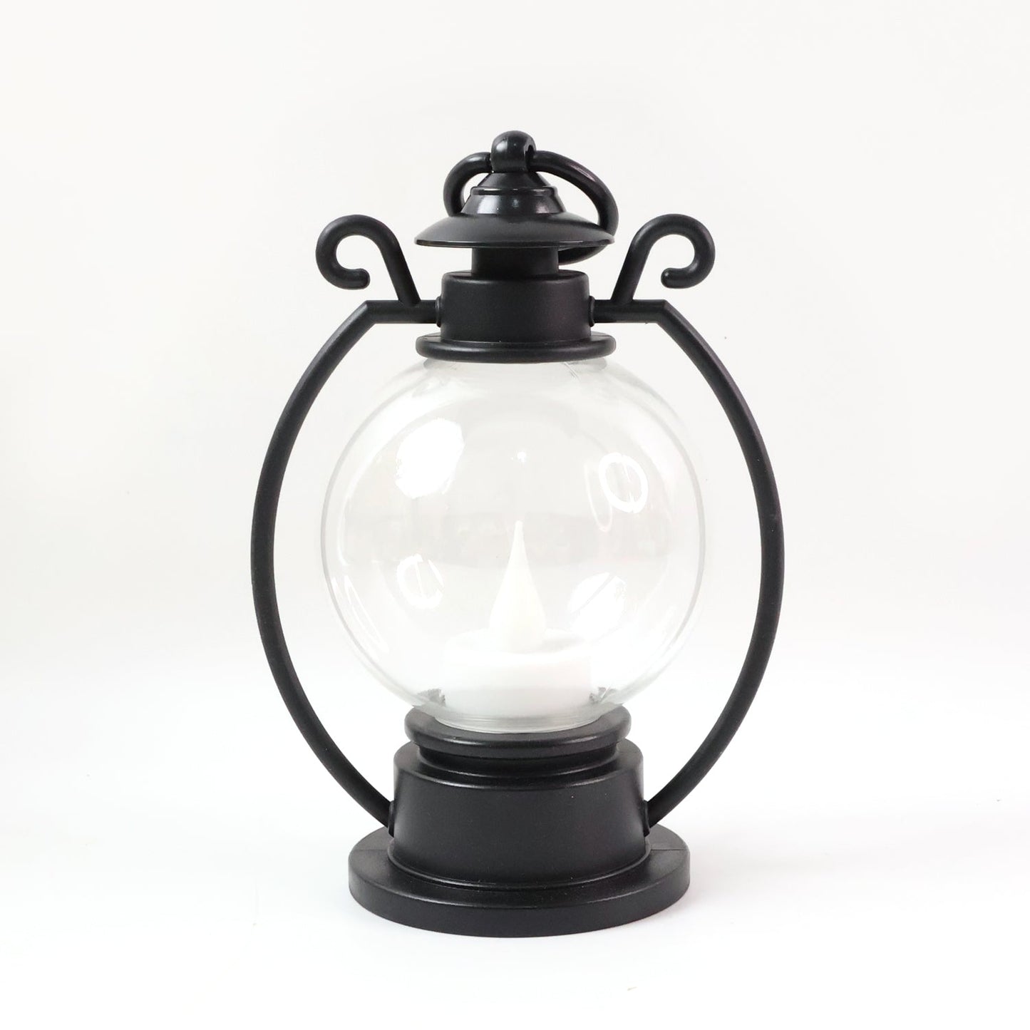 Ambient lighting from LED storm lantern perfect for festive home decor