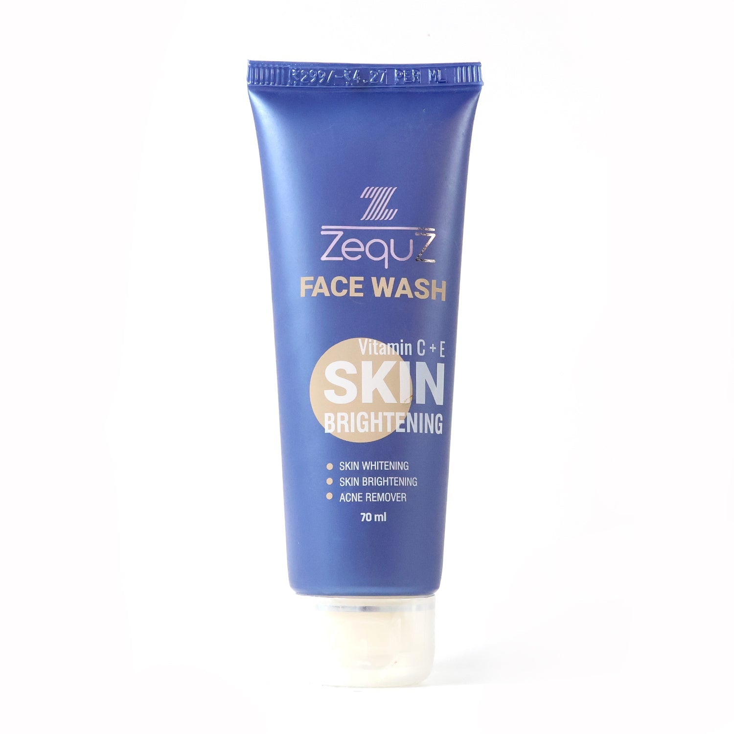 Close-up image of Zequz Vitamin C brightening face wash texture