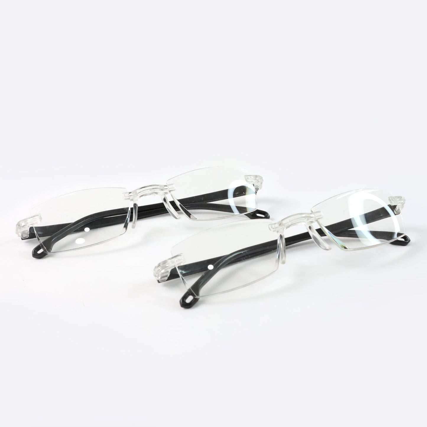 Pair of rimless reading glasses ideal for daily use and reduced eye strain