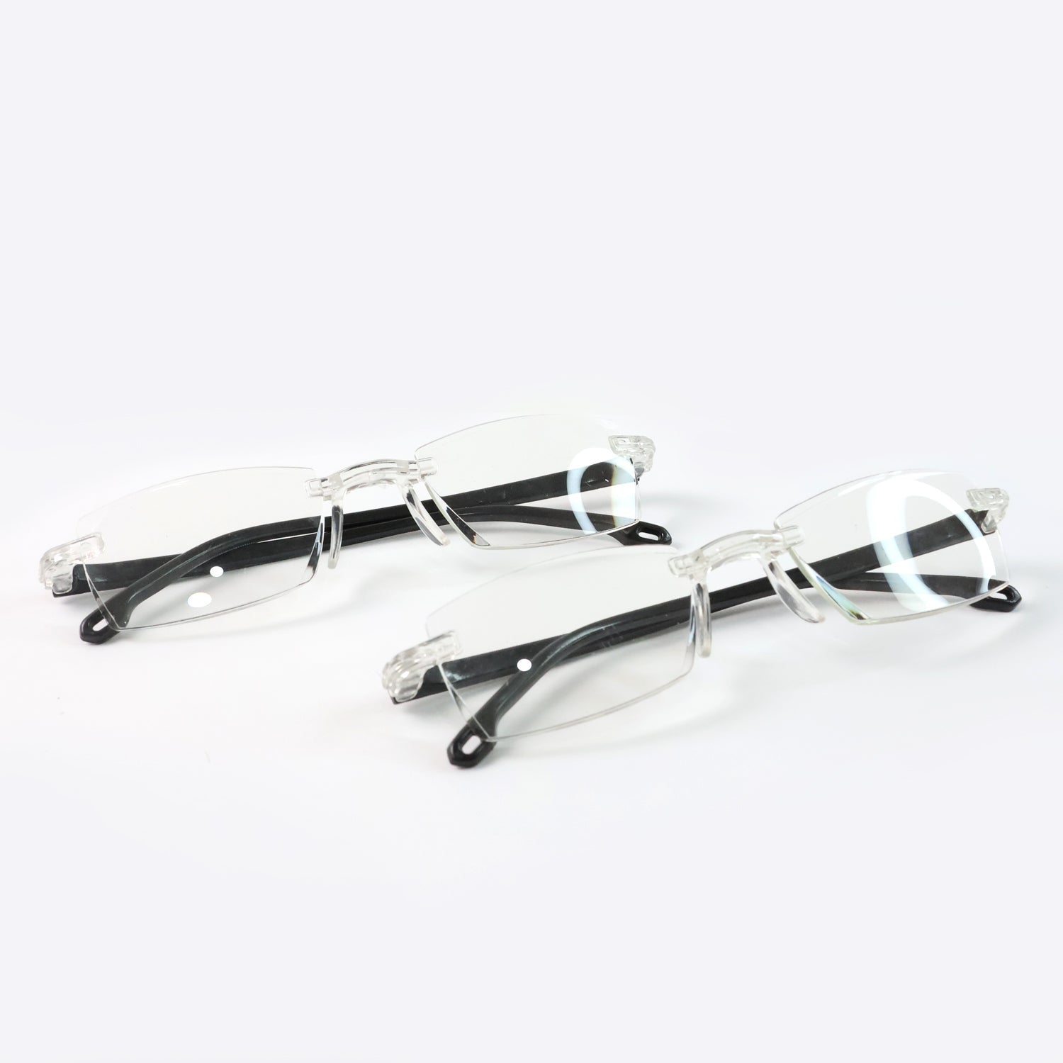 Pair of rimless reading glasses ideal for daily use and reduced eye strain