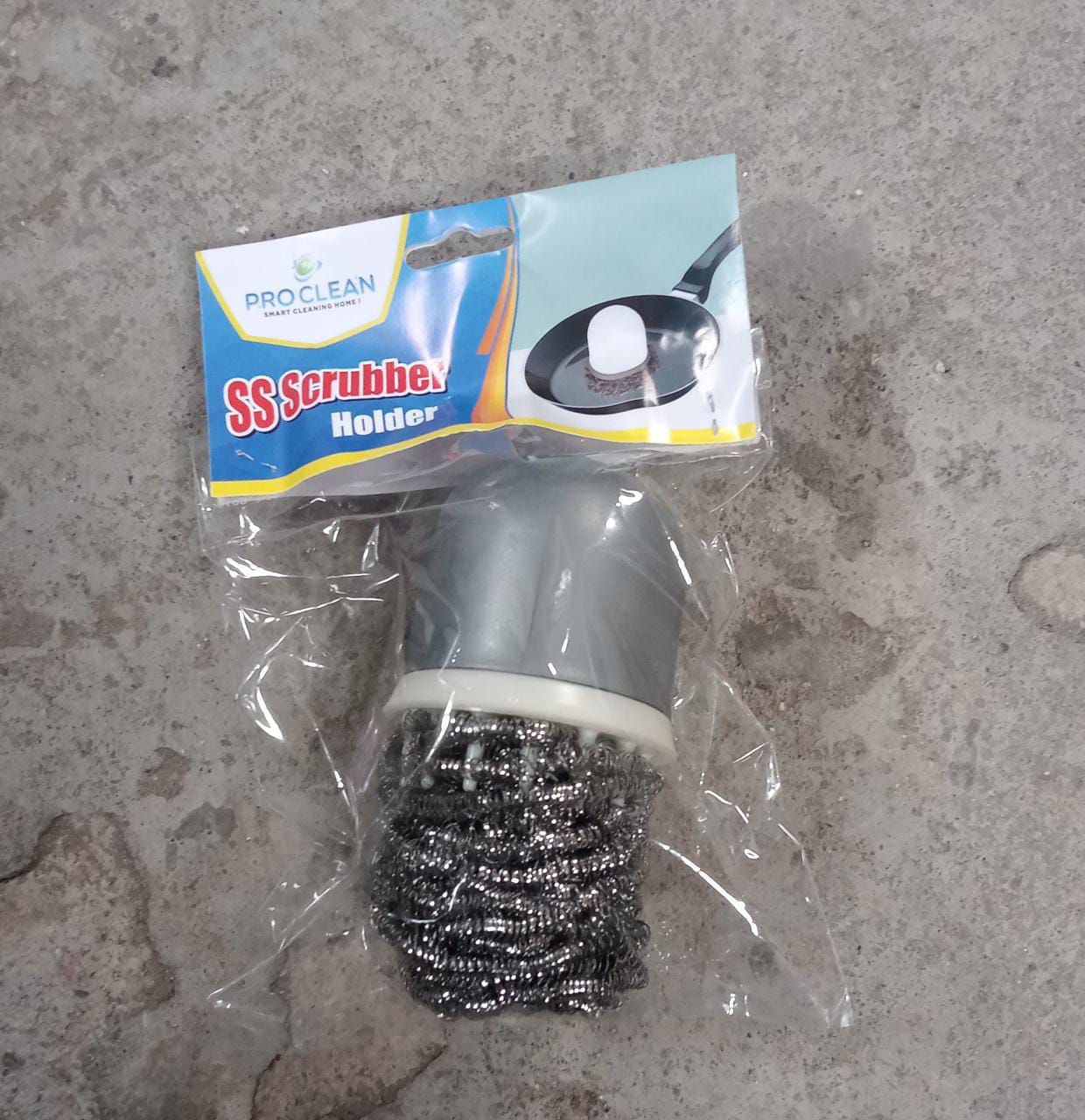 Pro Clean dish cleaning brush with sturdy bristles for tough stains.