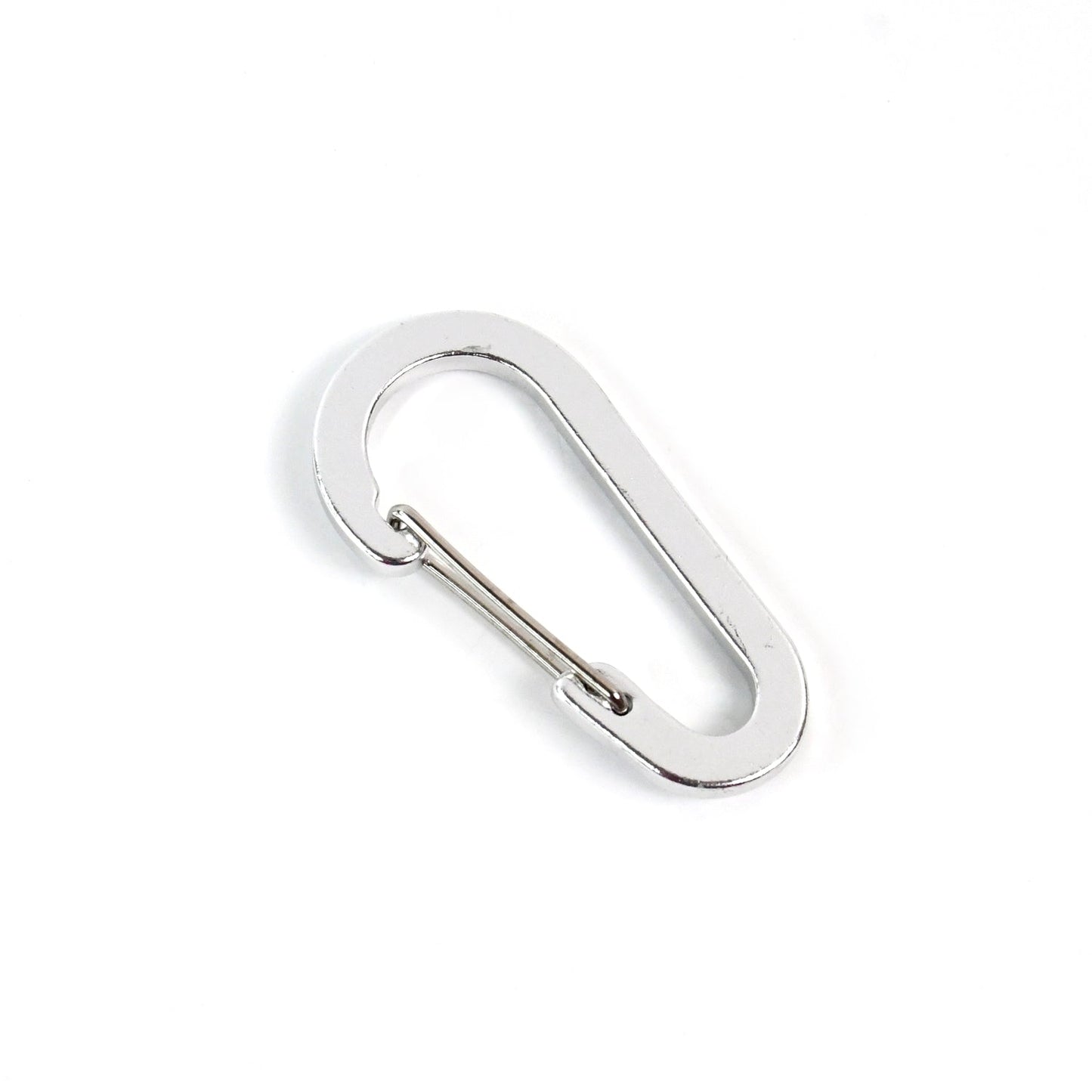 Polished steel small snap hook clasp for keychains and belts