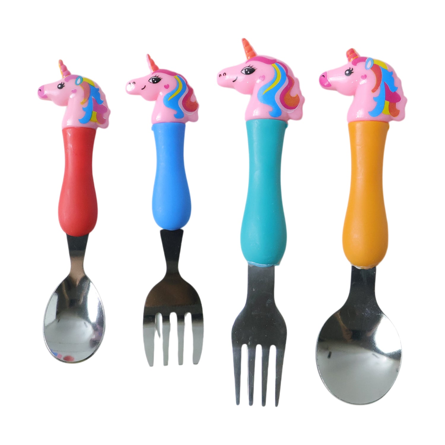 Cute unicorn kids utensils for lunch and dinner