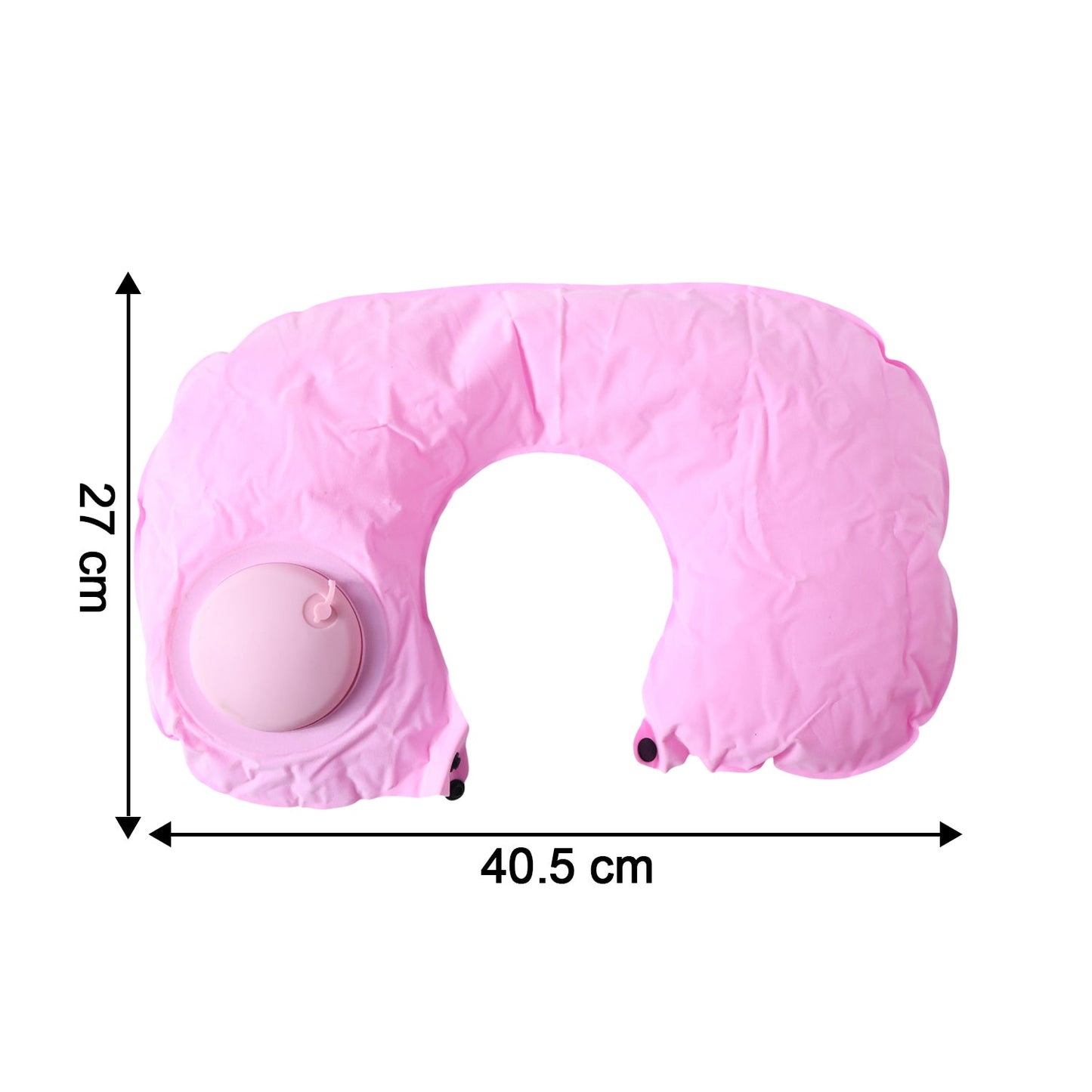 Inflatable travel neck pillow highlighting U-shape ergonomic design