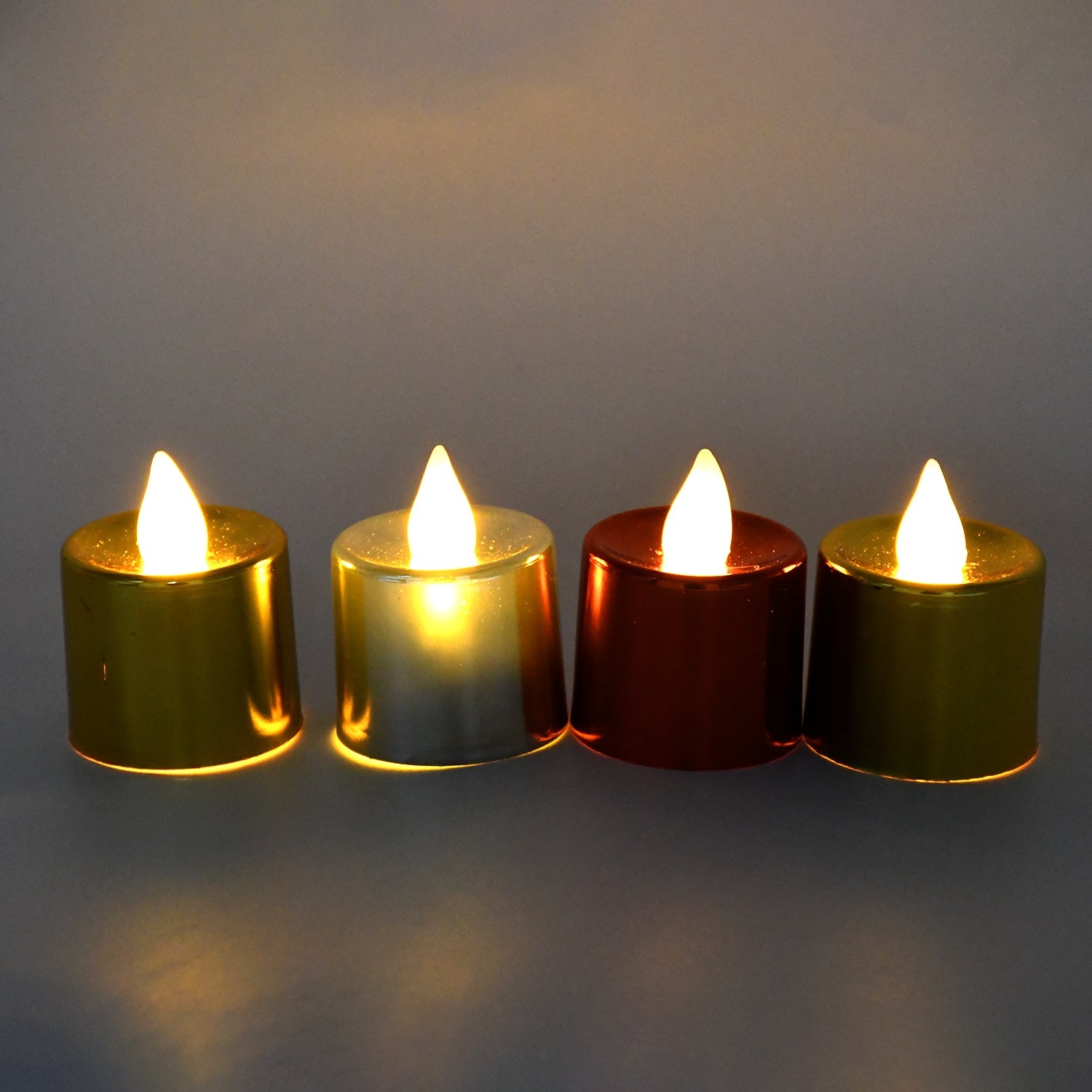 A clear image of the plastic casing of an LED candle.