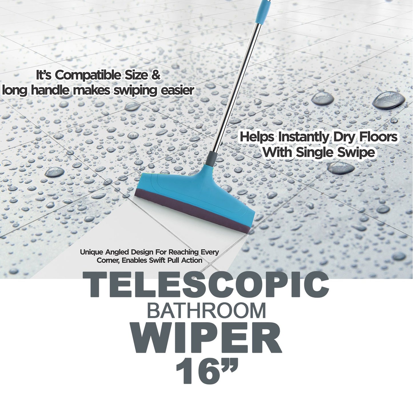 Compact design of the adjustable floor wiper for convenient storage.