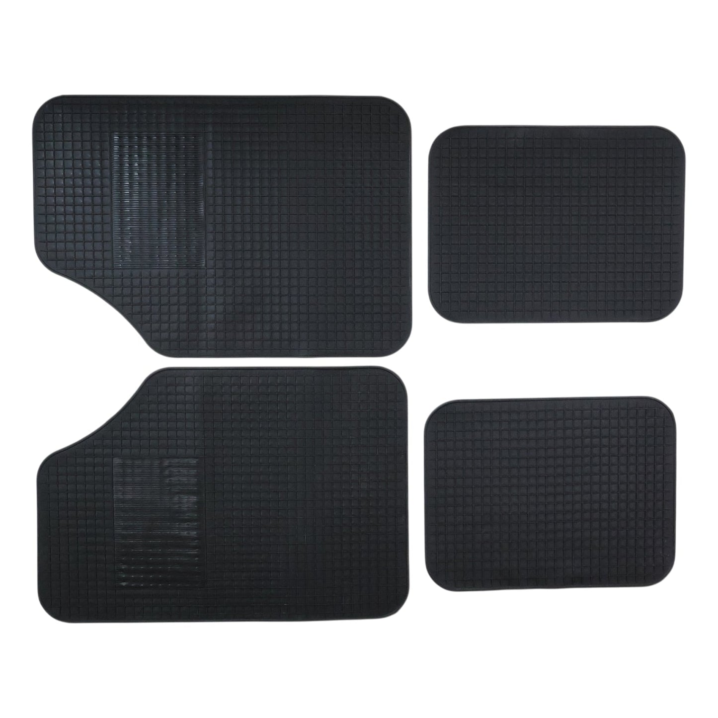 Universal vehicle interior protection mats in all-weather durable rubber