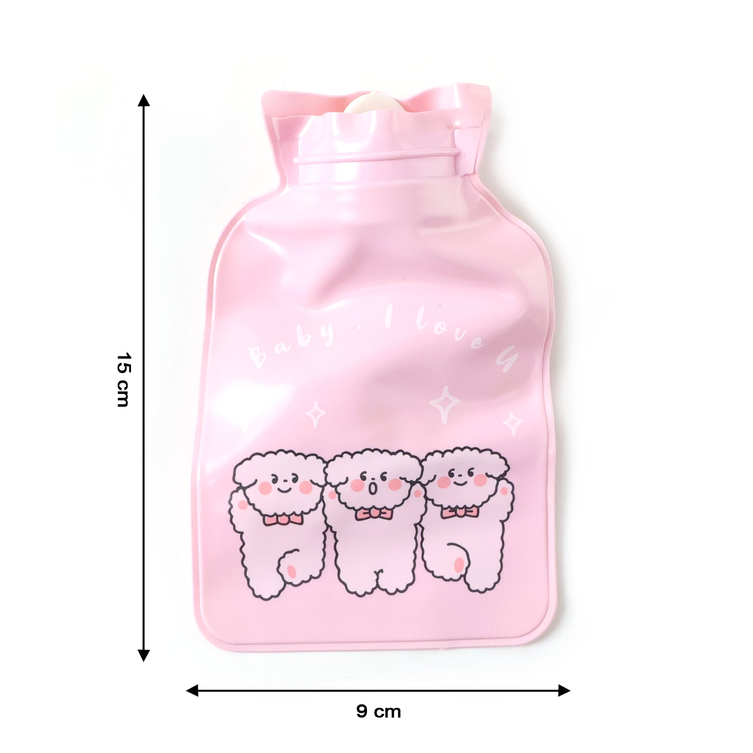 Mini water therapy bag on a white background for pain relief