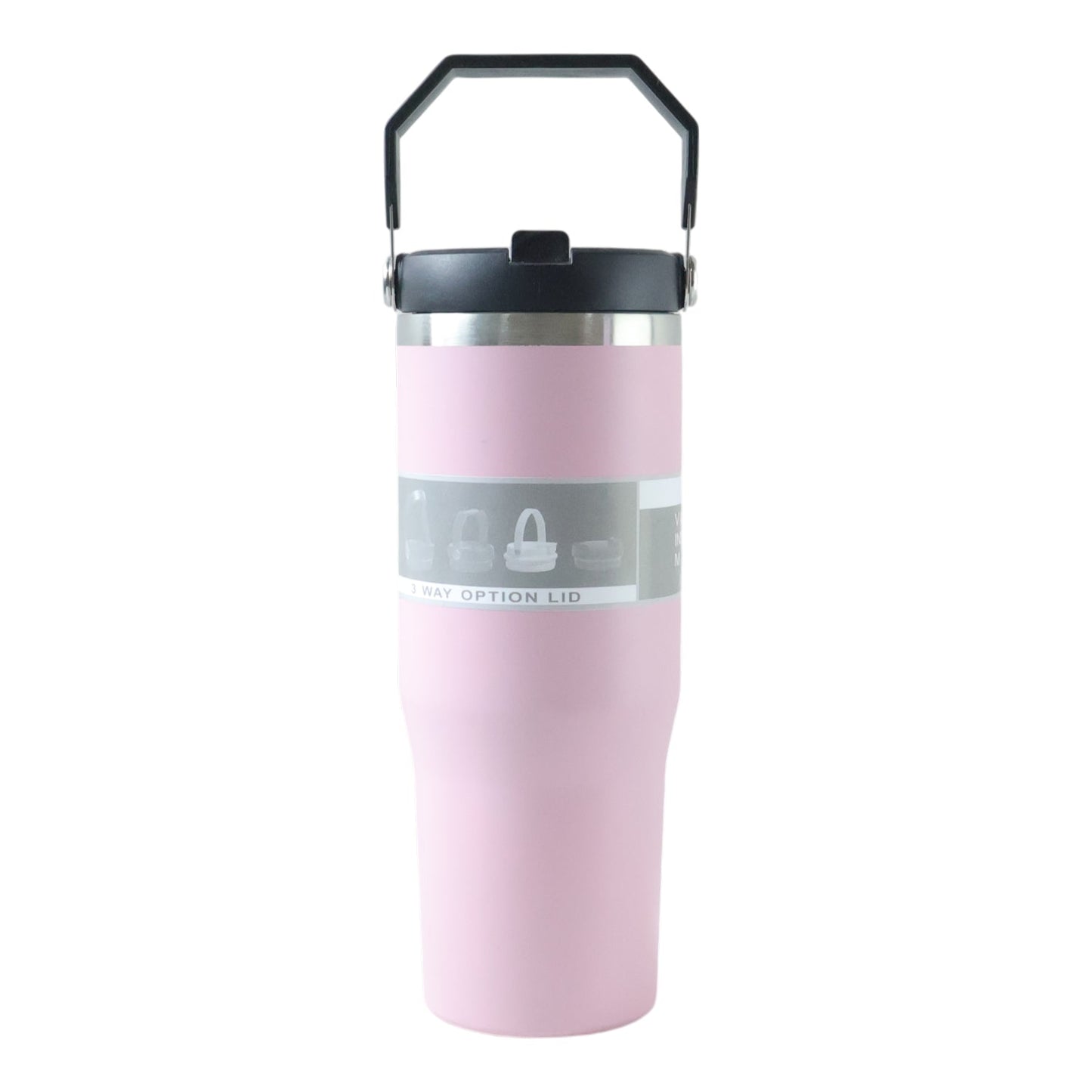 Travel mug featuring insulated design with ergonomic handle