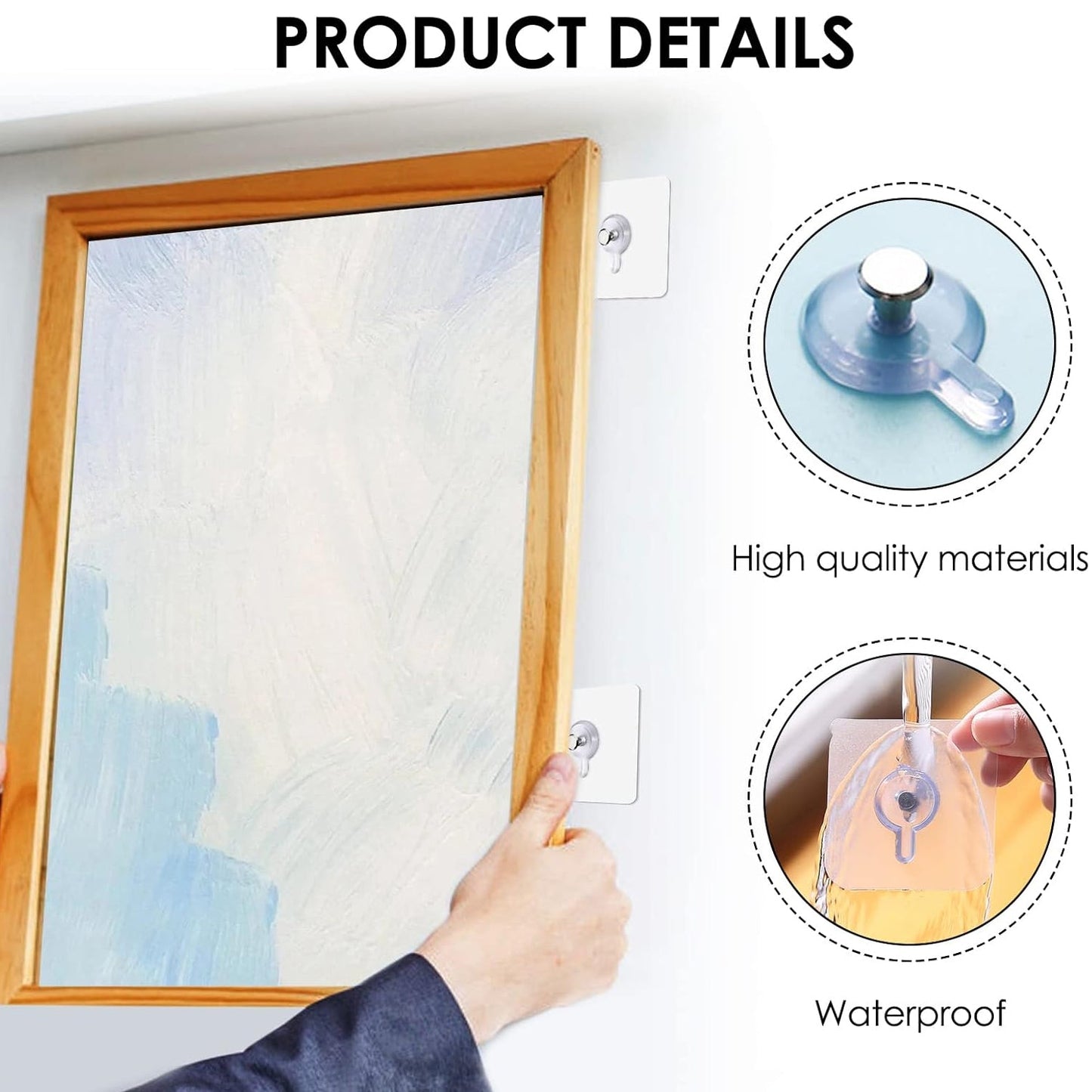 Multipurpose adhesive photo frame wall hook for home use