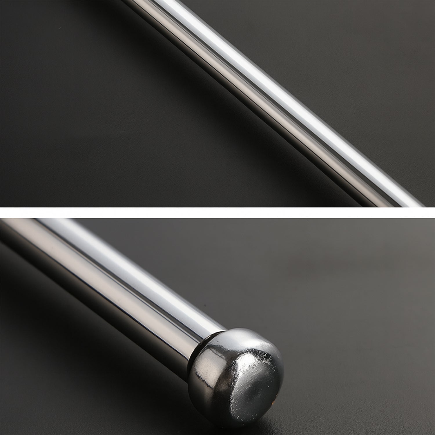 Detailed view of the ergonomic foam handle and wrist strap on the walking stick.