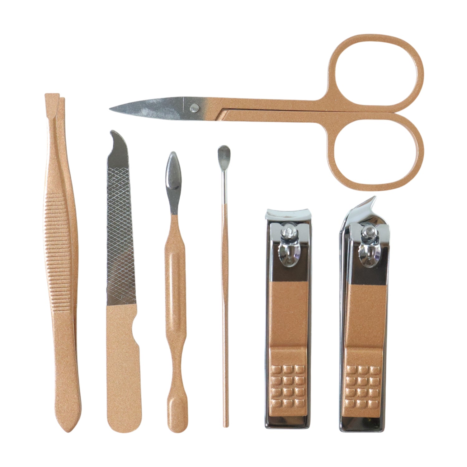 Complete manicure and pedicure grooming tool set with essential accessories