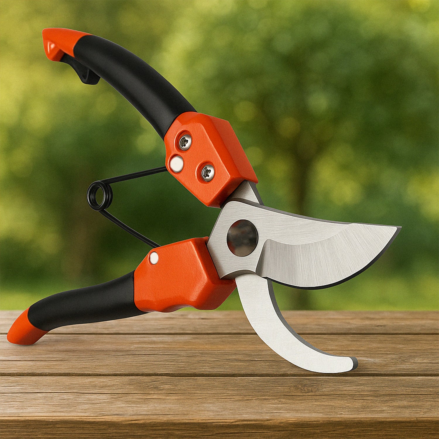 Garden Pruning Shears in action, effortlessly cutting a plant branch.