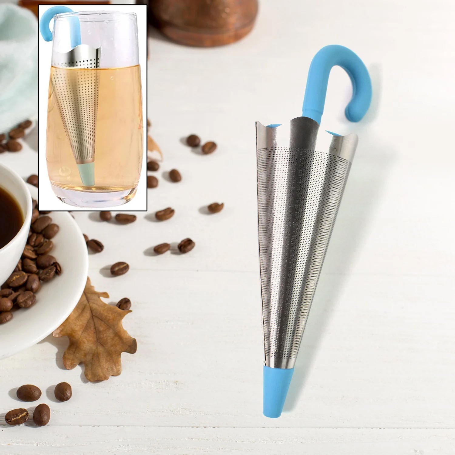 Decorative umbrella stirrer from the tea & coffee accessories combo set