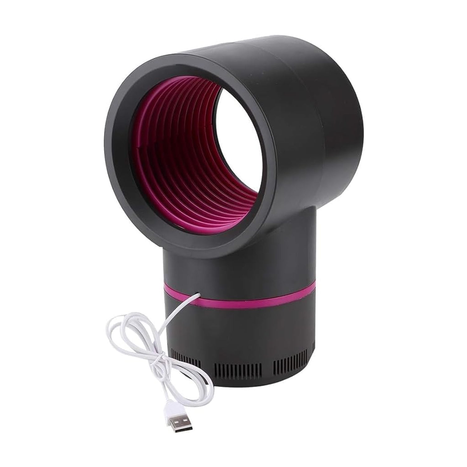 Green lighted USB electric mosquito killing lamp in operation