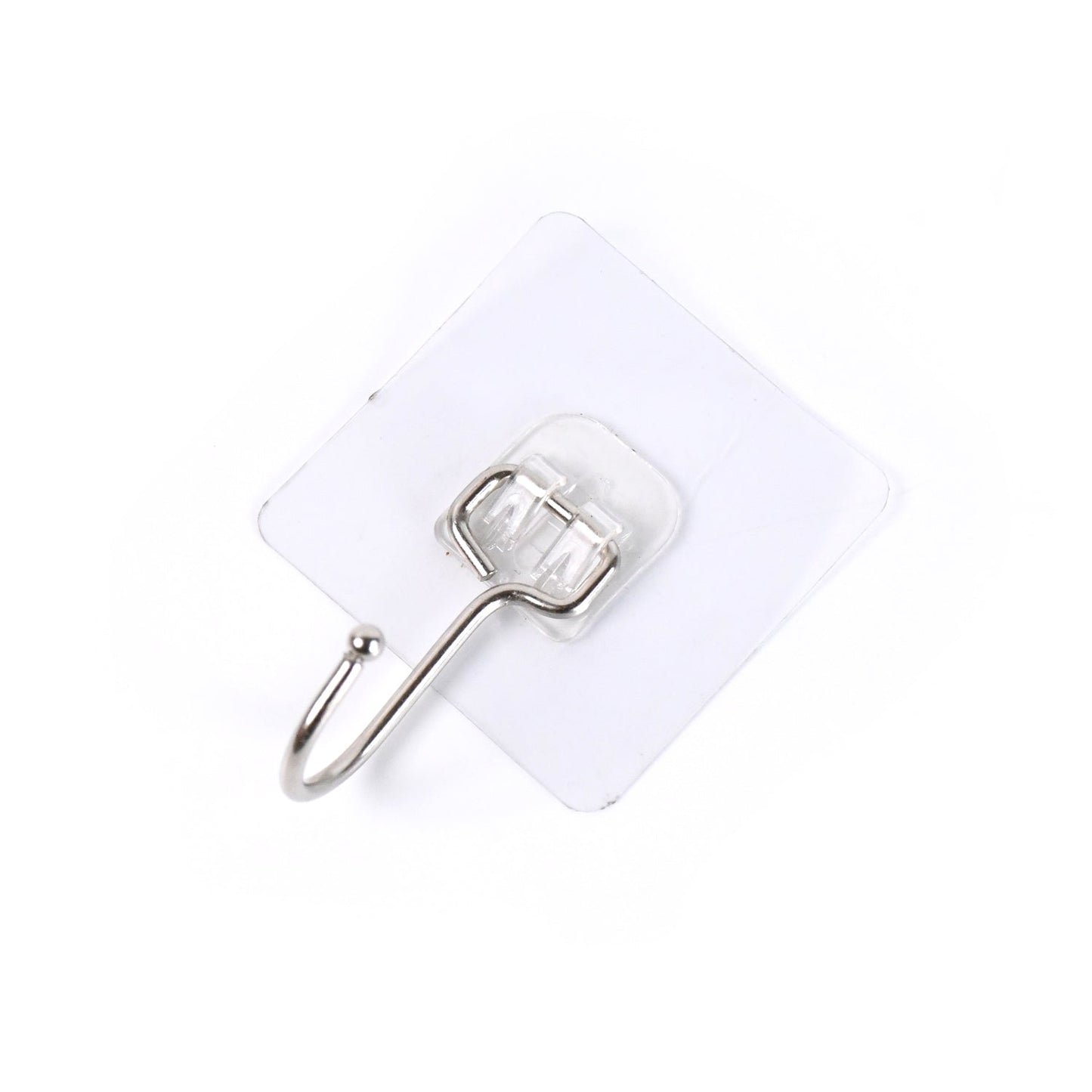 CrystalCling durable transparent self adhesive wall hook in bathroom setting