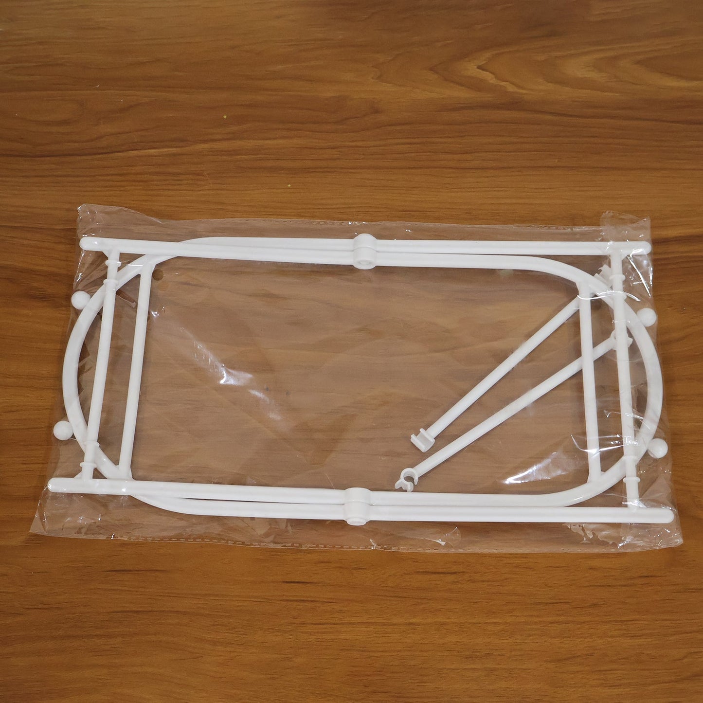 Compact trash bag holder stand folded, perfect for space saving