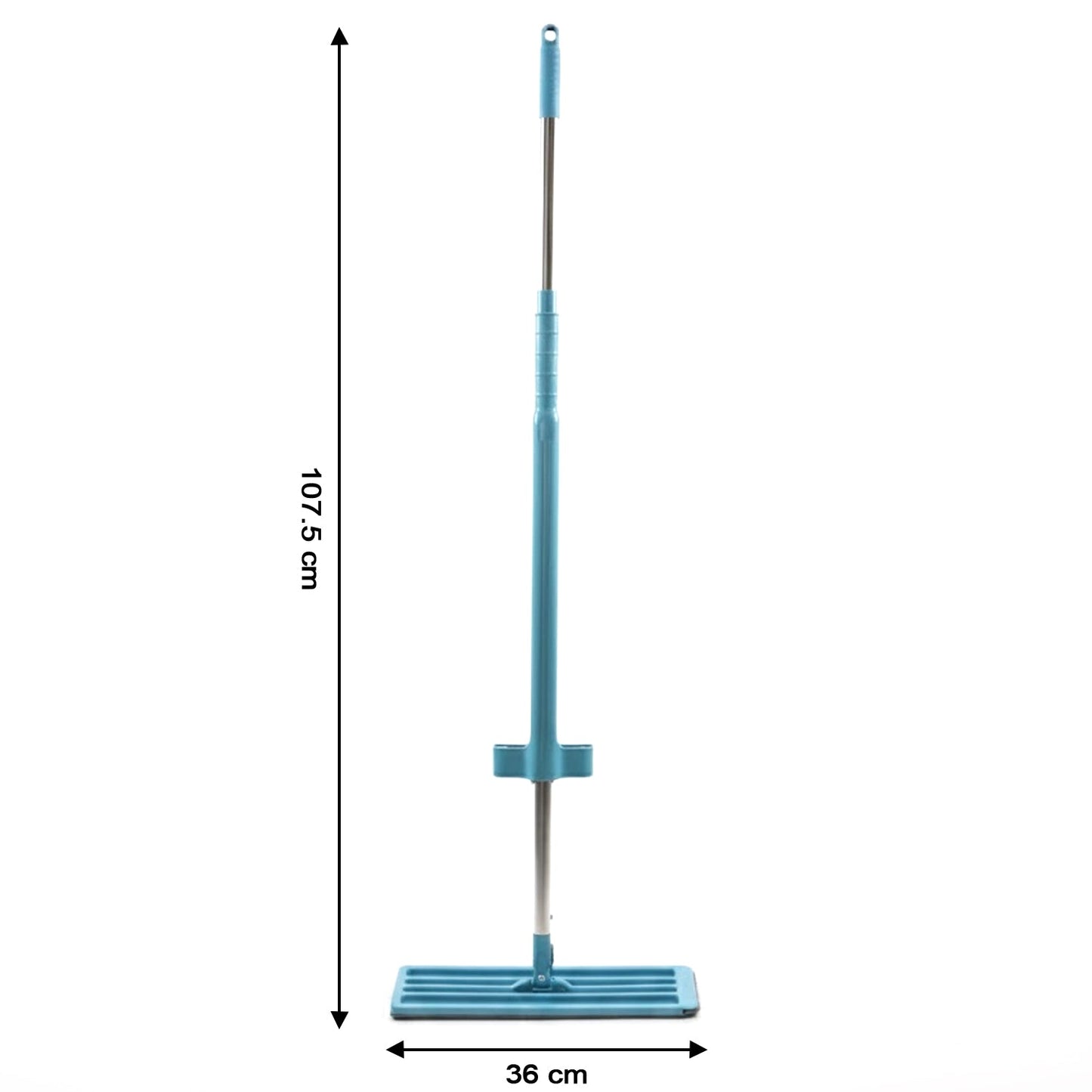 Rectangular microfiber mop head of flat floor mop suitable for wet and dry cleaning