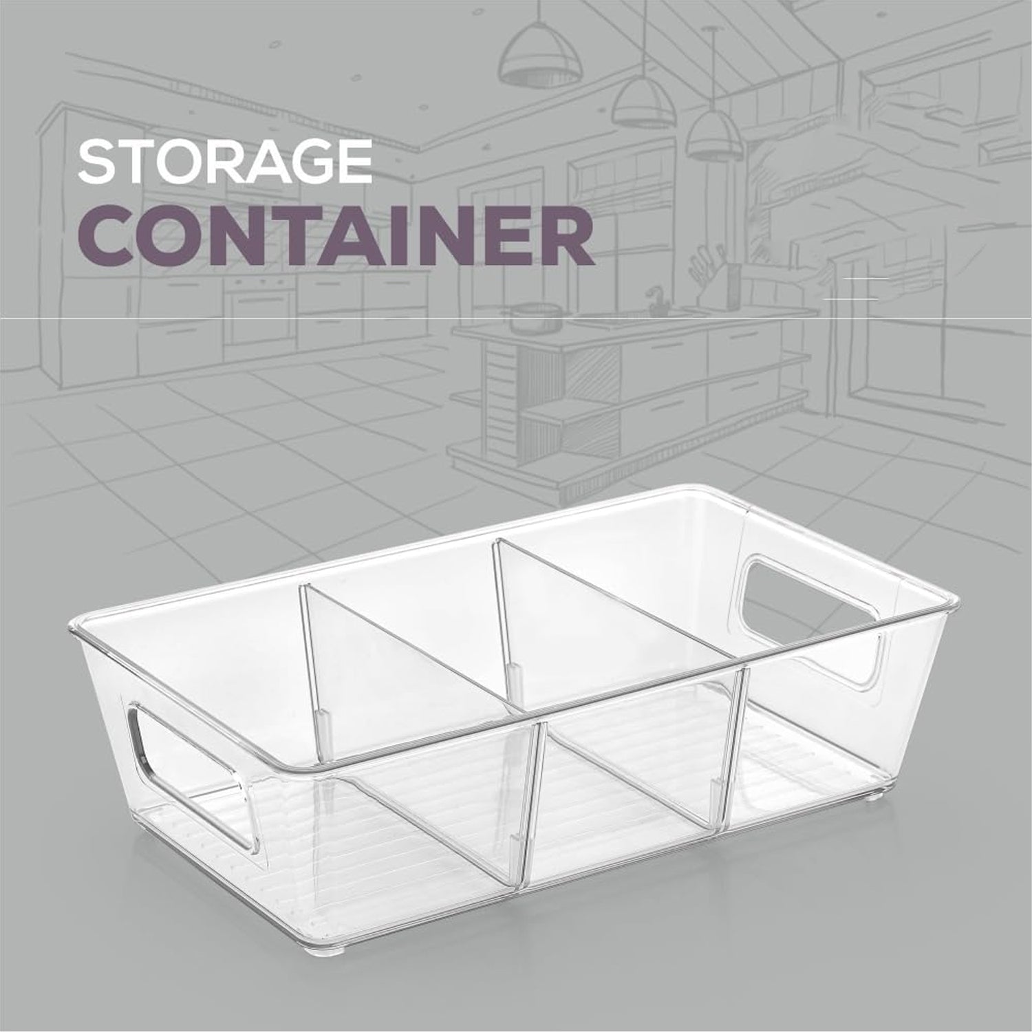 Two stackable refrigerator organizer bins demonstrating efficient vertical storage.