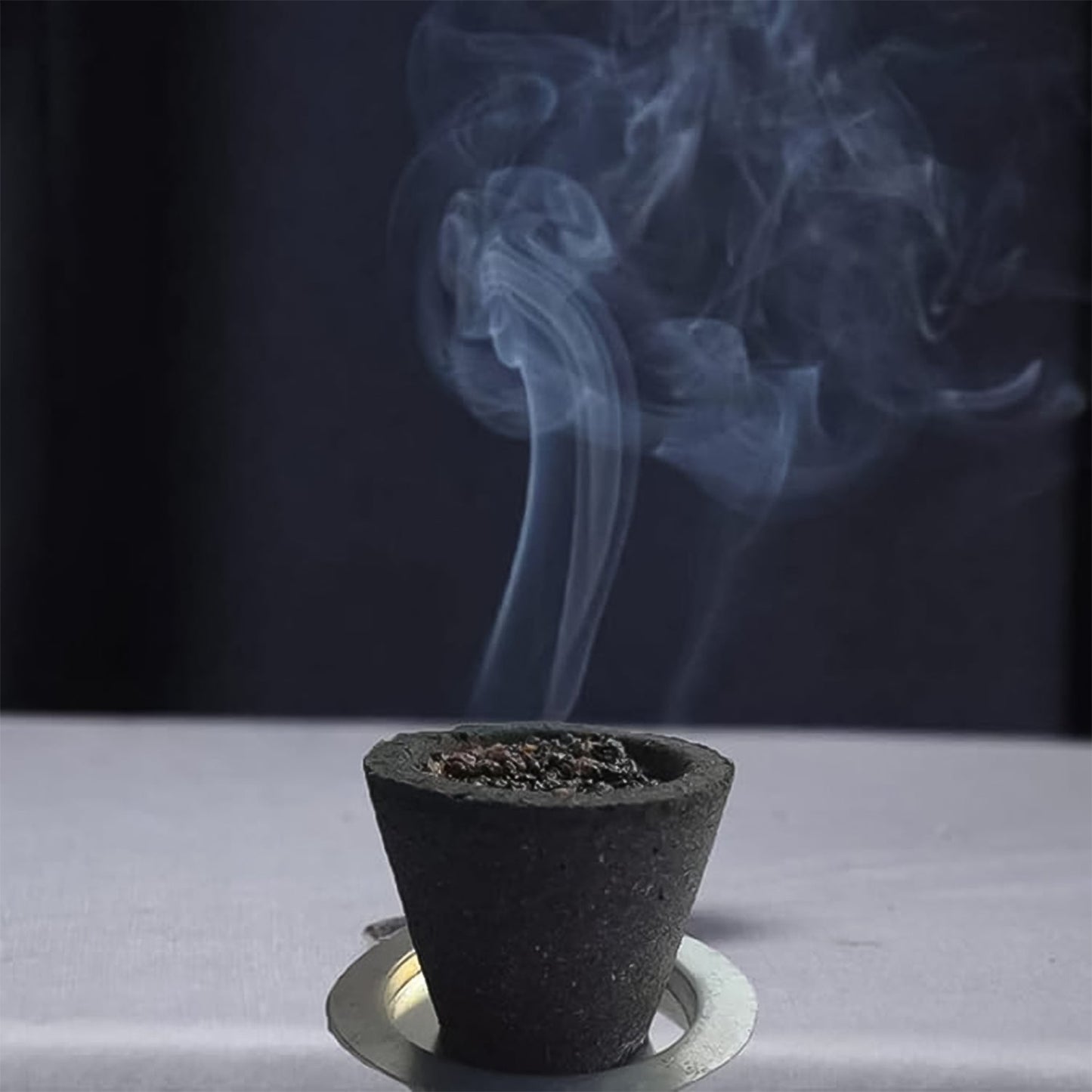 Gugal Sambrani cup featuring a sacred Aum symbol, enhancing its spiritual significance.
