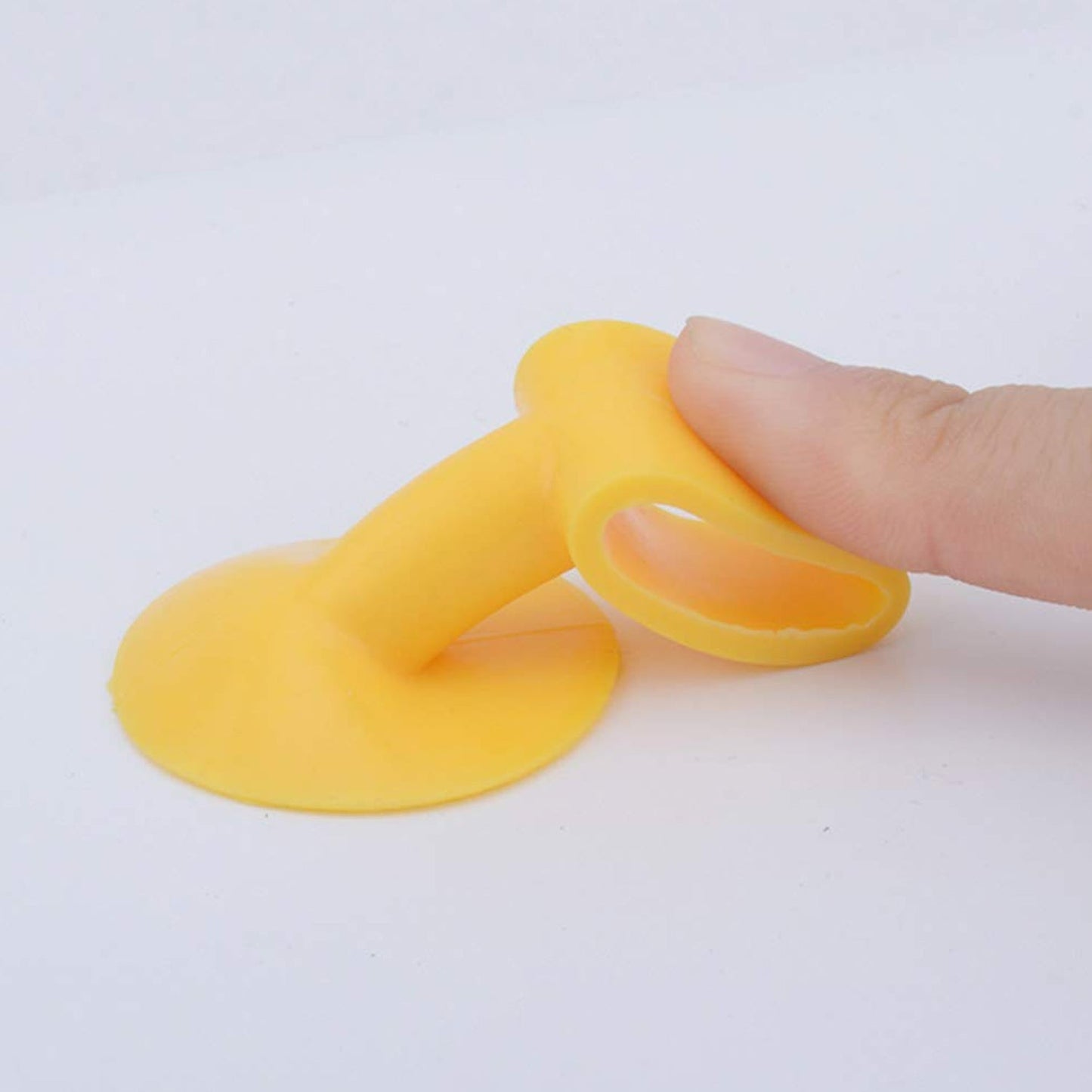 Close-up of suction side of silicone door stopper