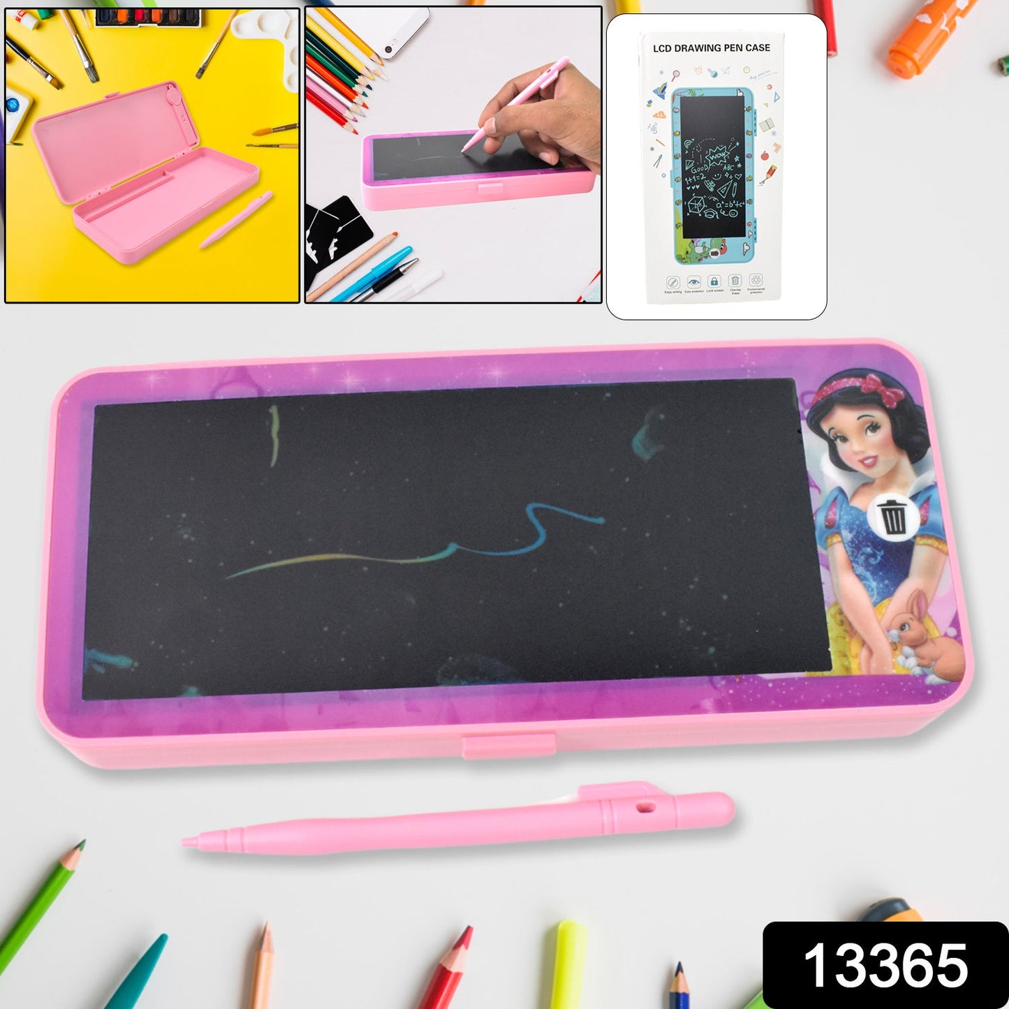 Back view of the kids electronic drawing tablet, showing its sleek design.
